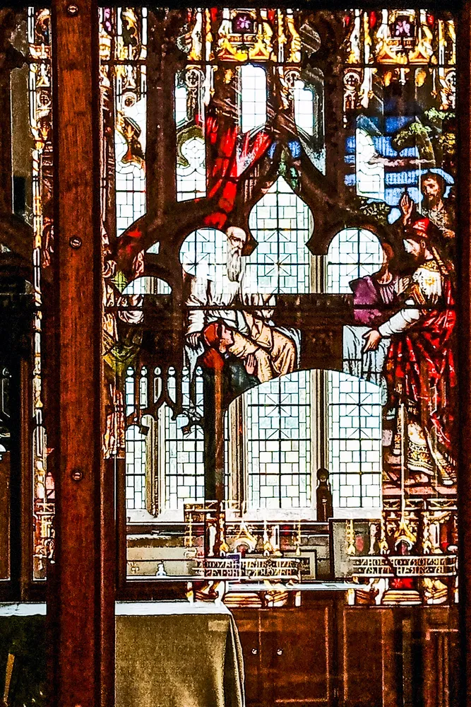 Reflection on a Stained Glass Window