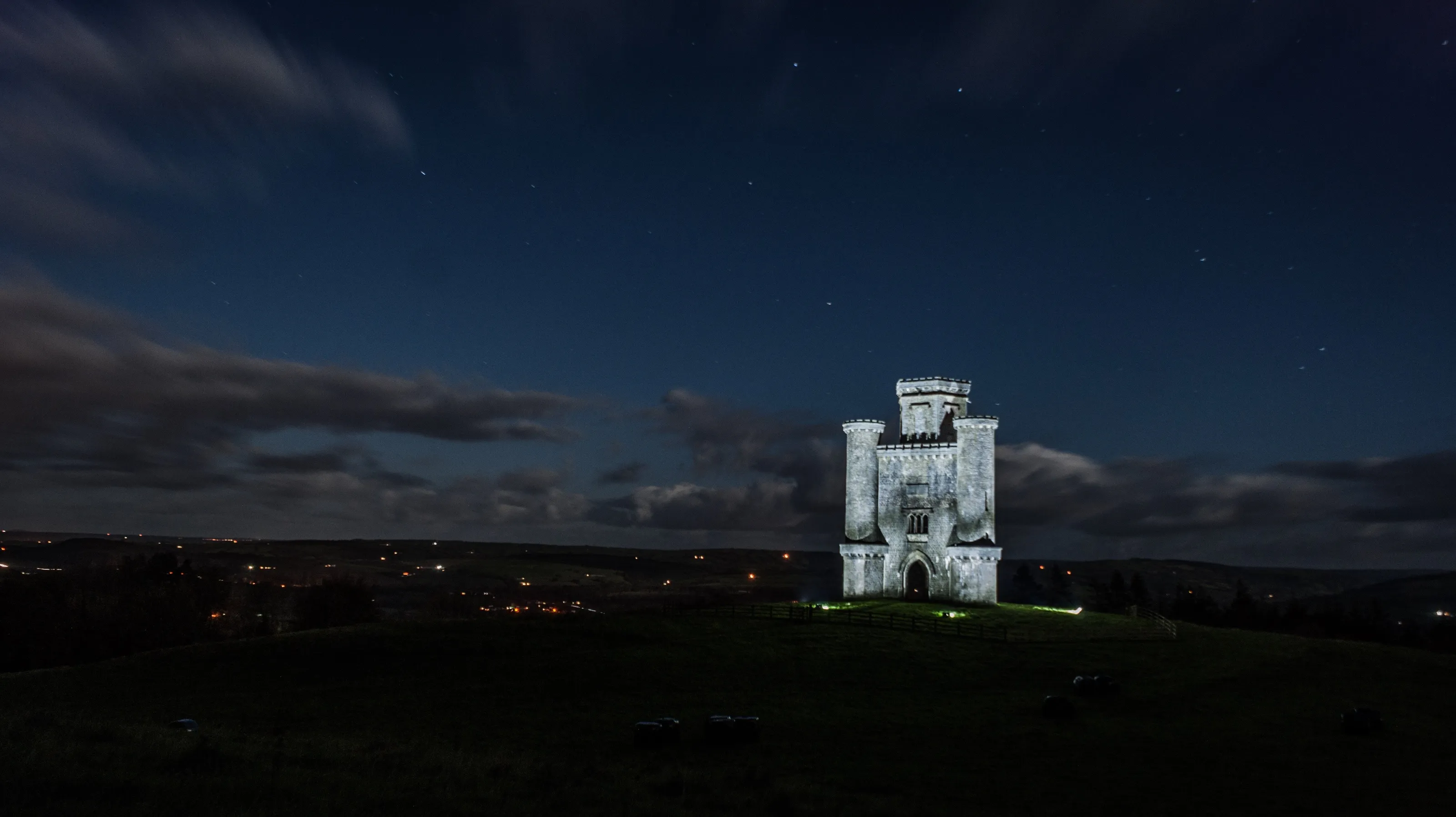 Paxton tower at night