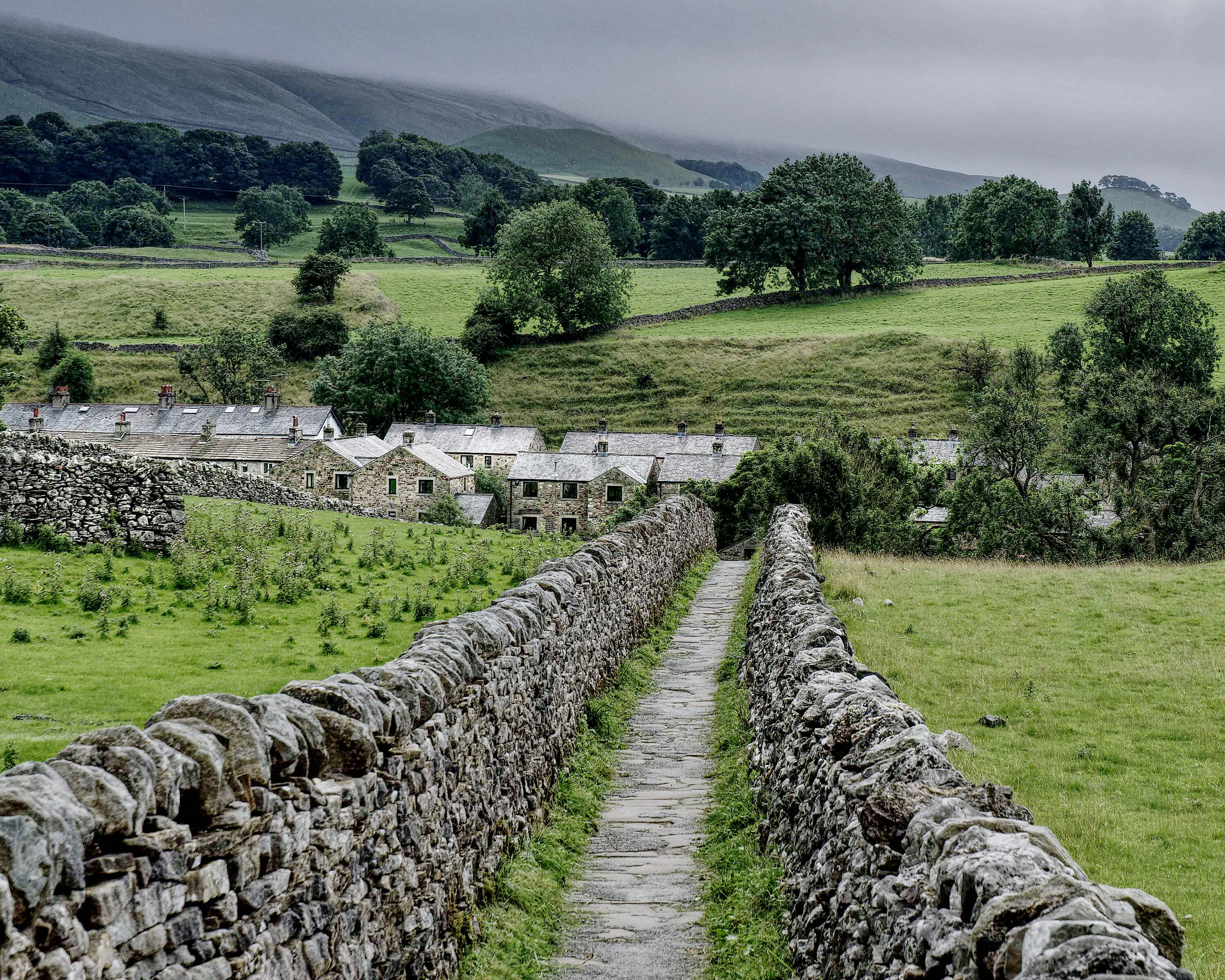 down to the village