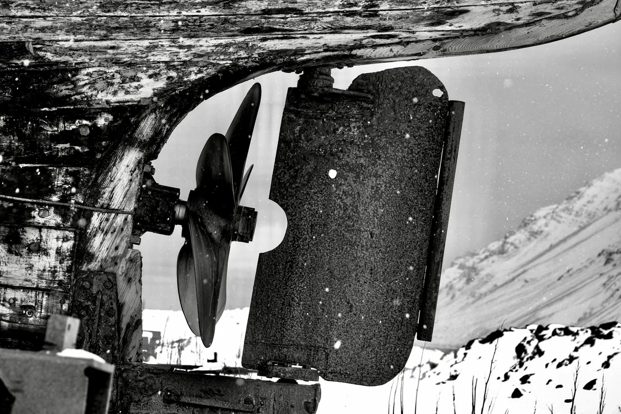 Herring boat propeller.
