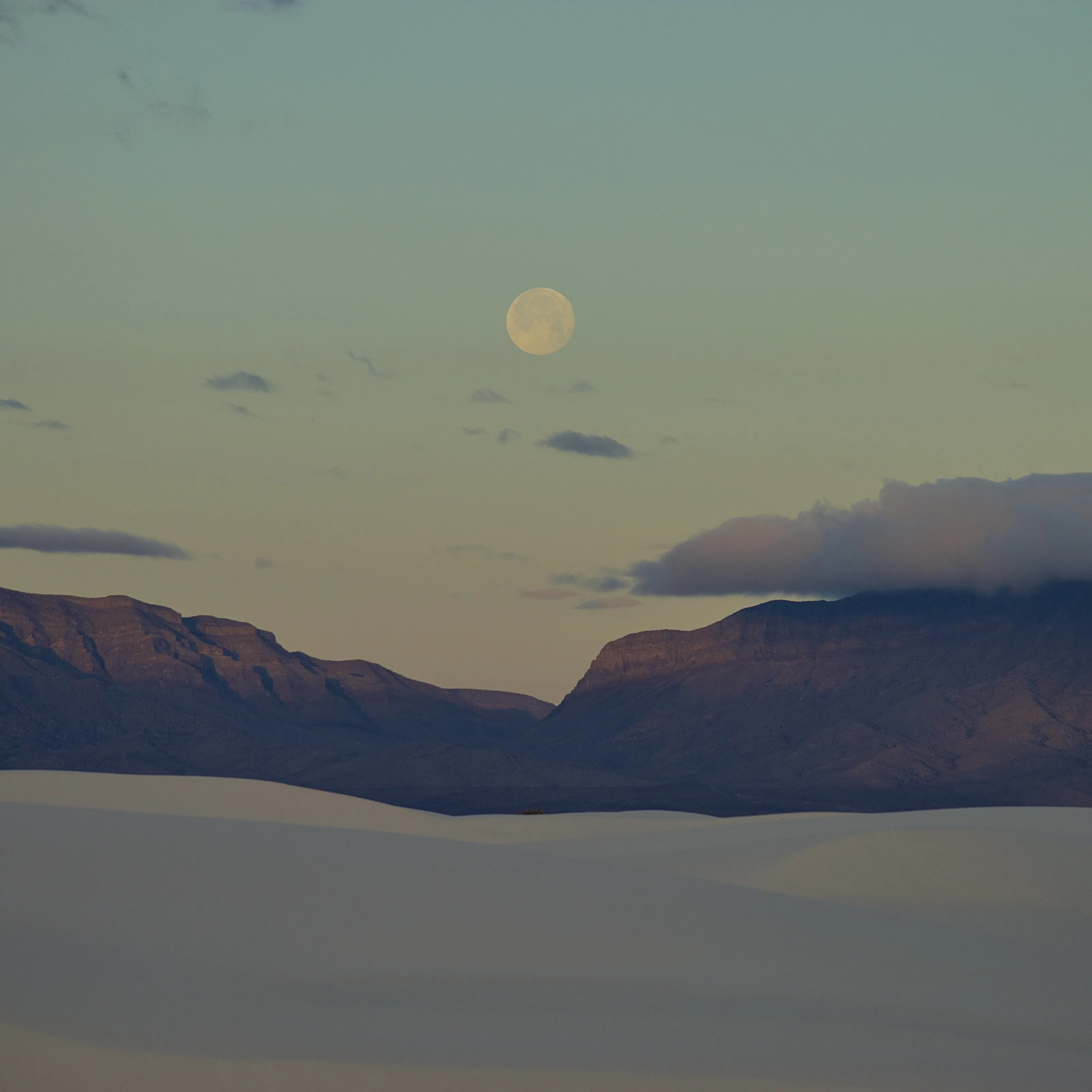 Moonset at White Sands National Park
