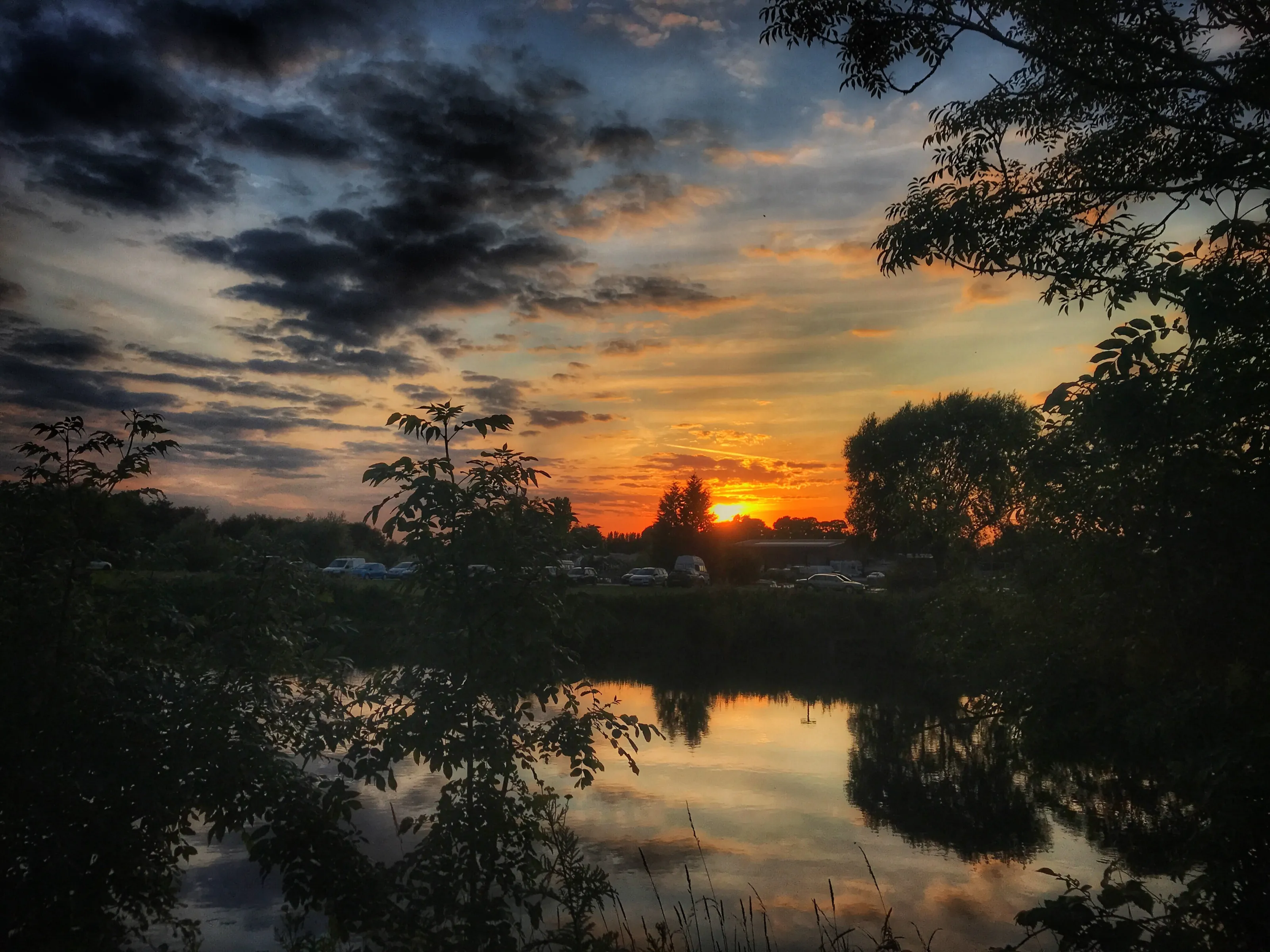 Sunset over shardlow marina.