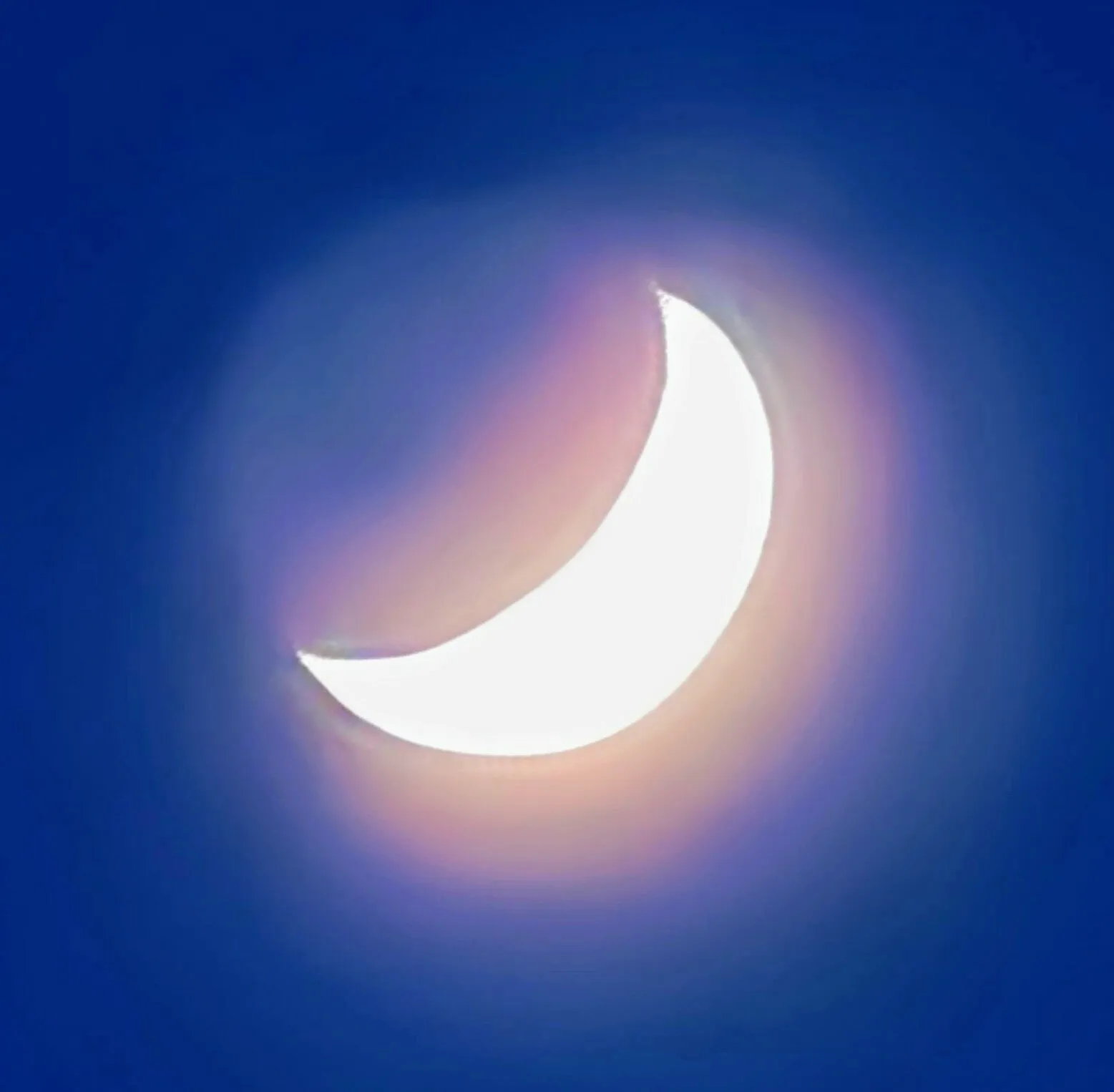 Peekaboo blue moon.