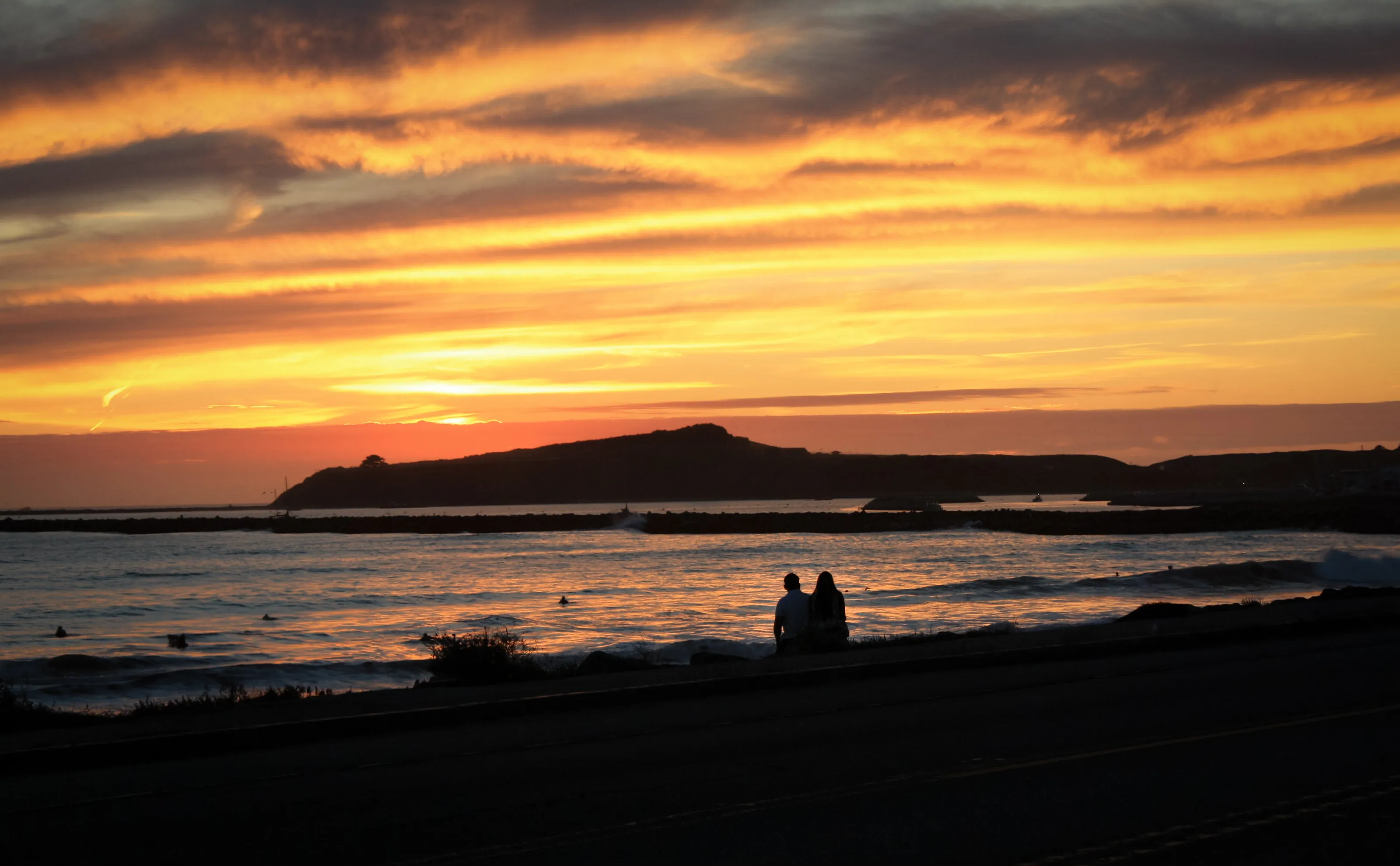 Half Moon Bay Sunset + Couple