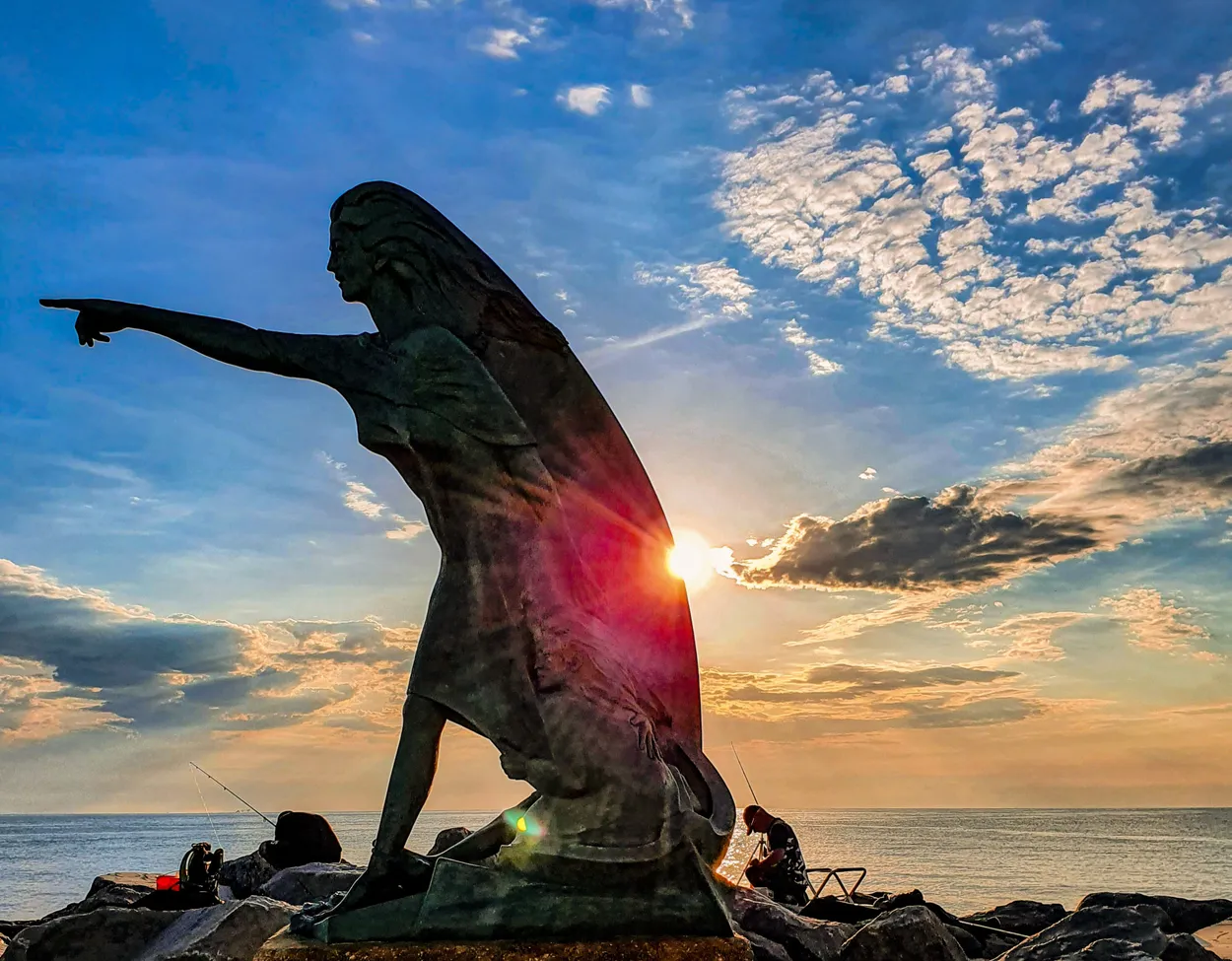 Pointing to the dawn