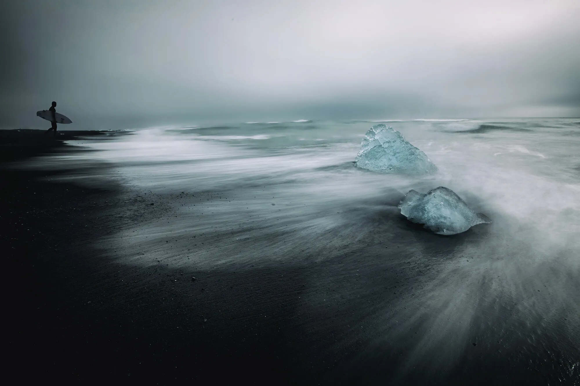 Surfing in Iceland