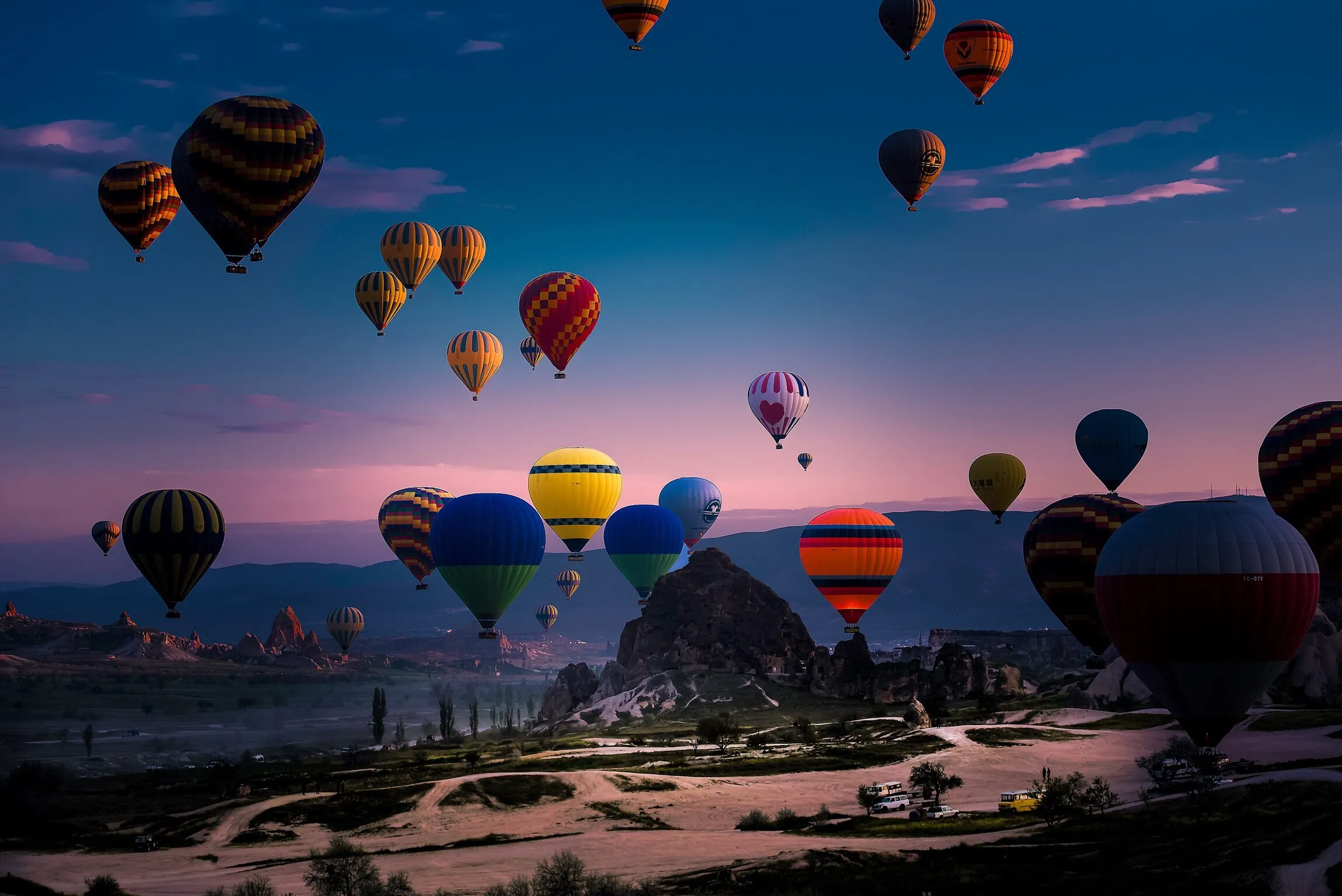 Baloon in the sunrise