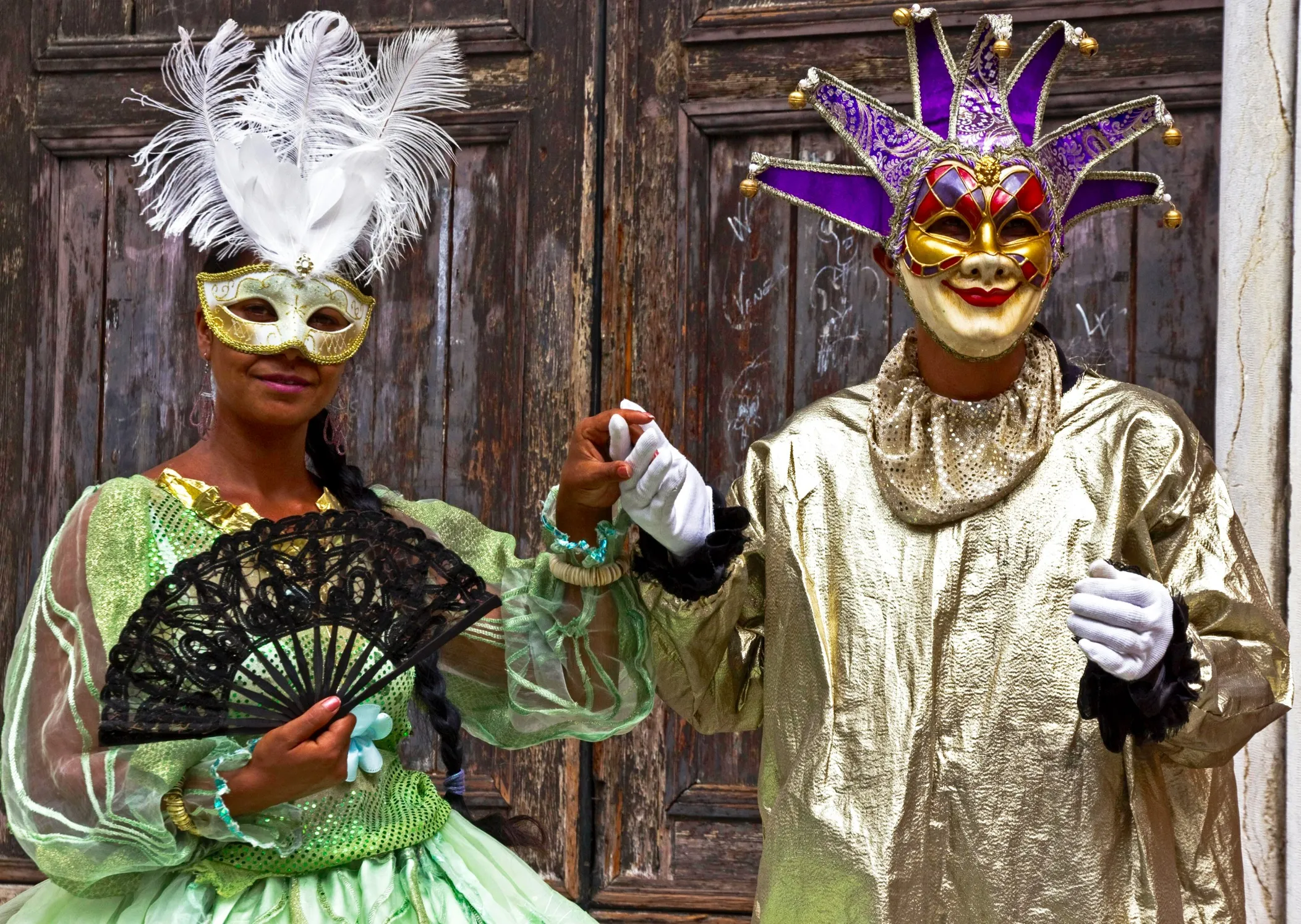 People in Fancy Dress (in colour)