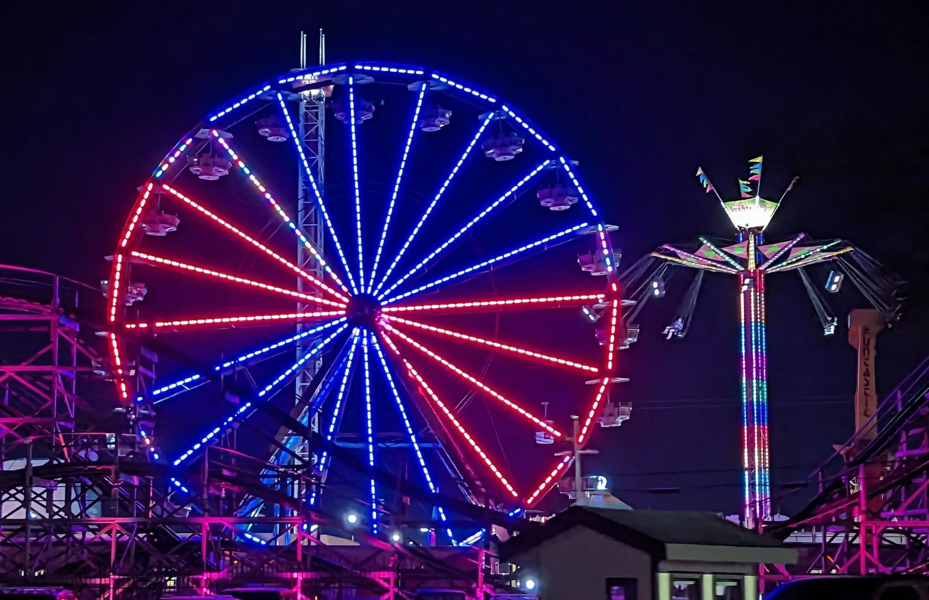 Funfairs at Night (in colour)