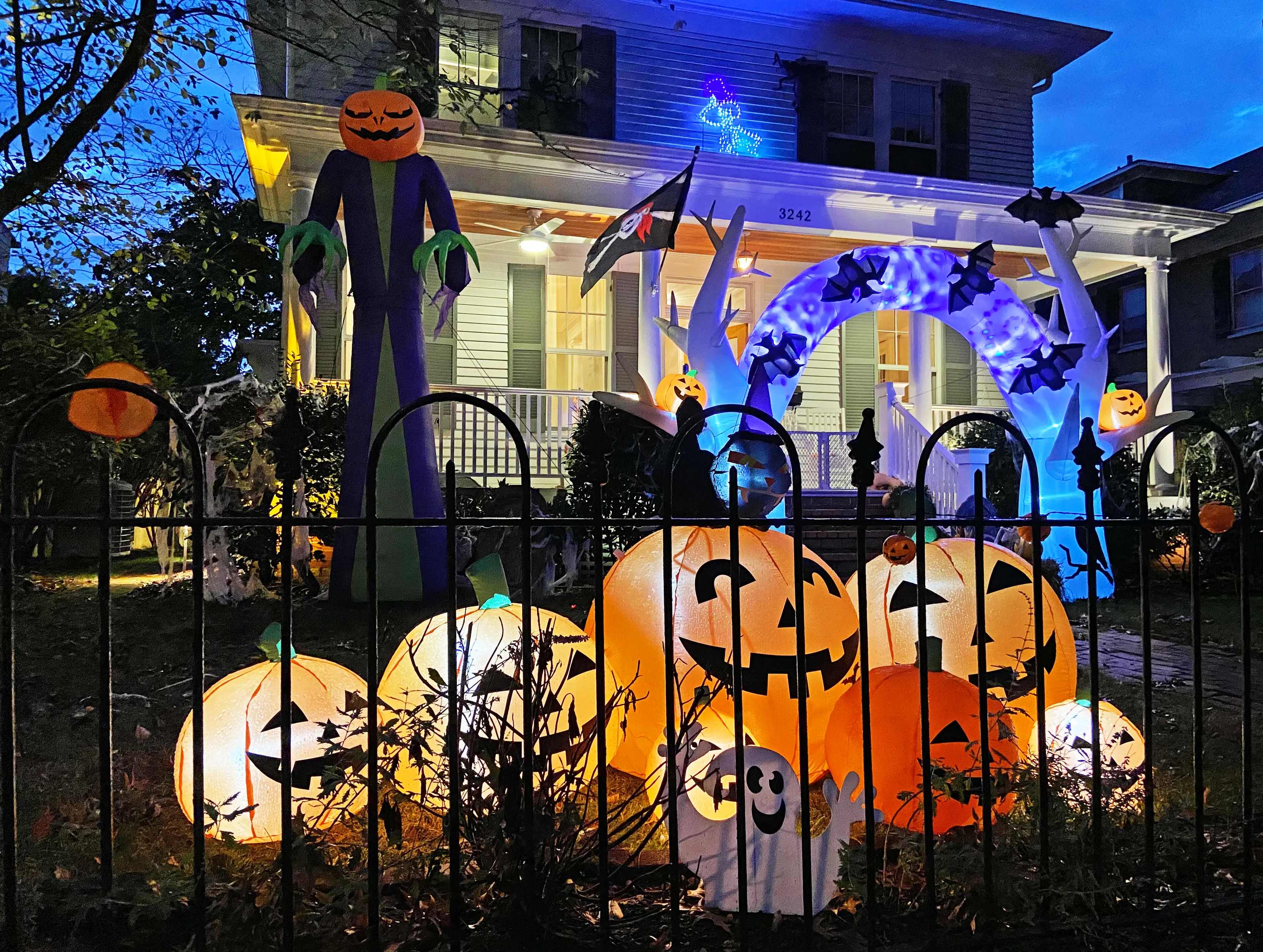 Houses Decorated for Halloween (in colour)