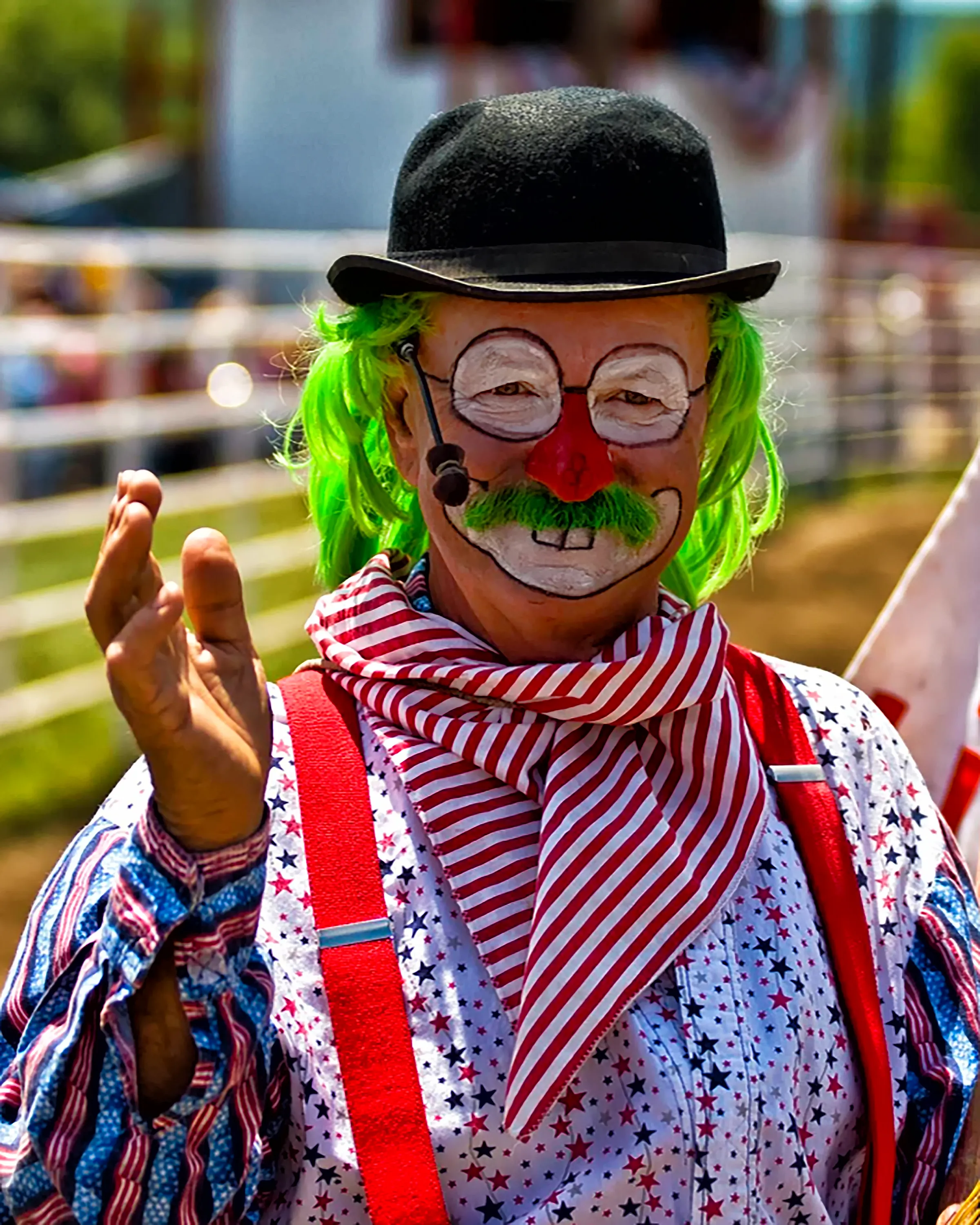 People Dressed in Colourful Costumes (in colour)
