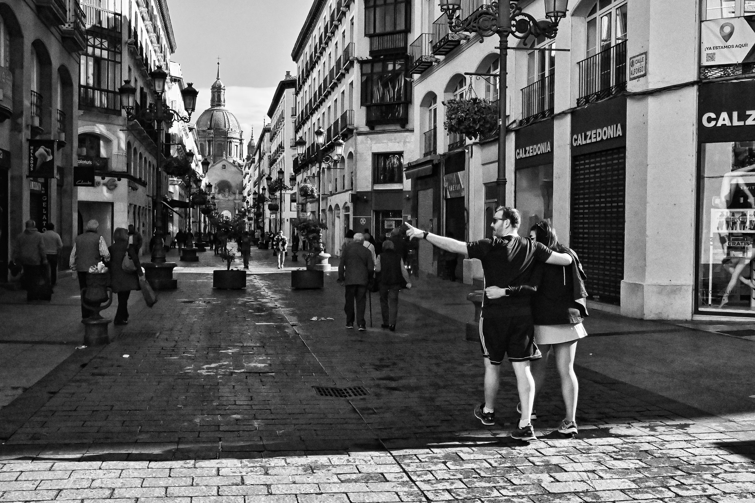 People Outdoors who are Pointing
