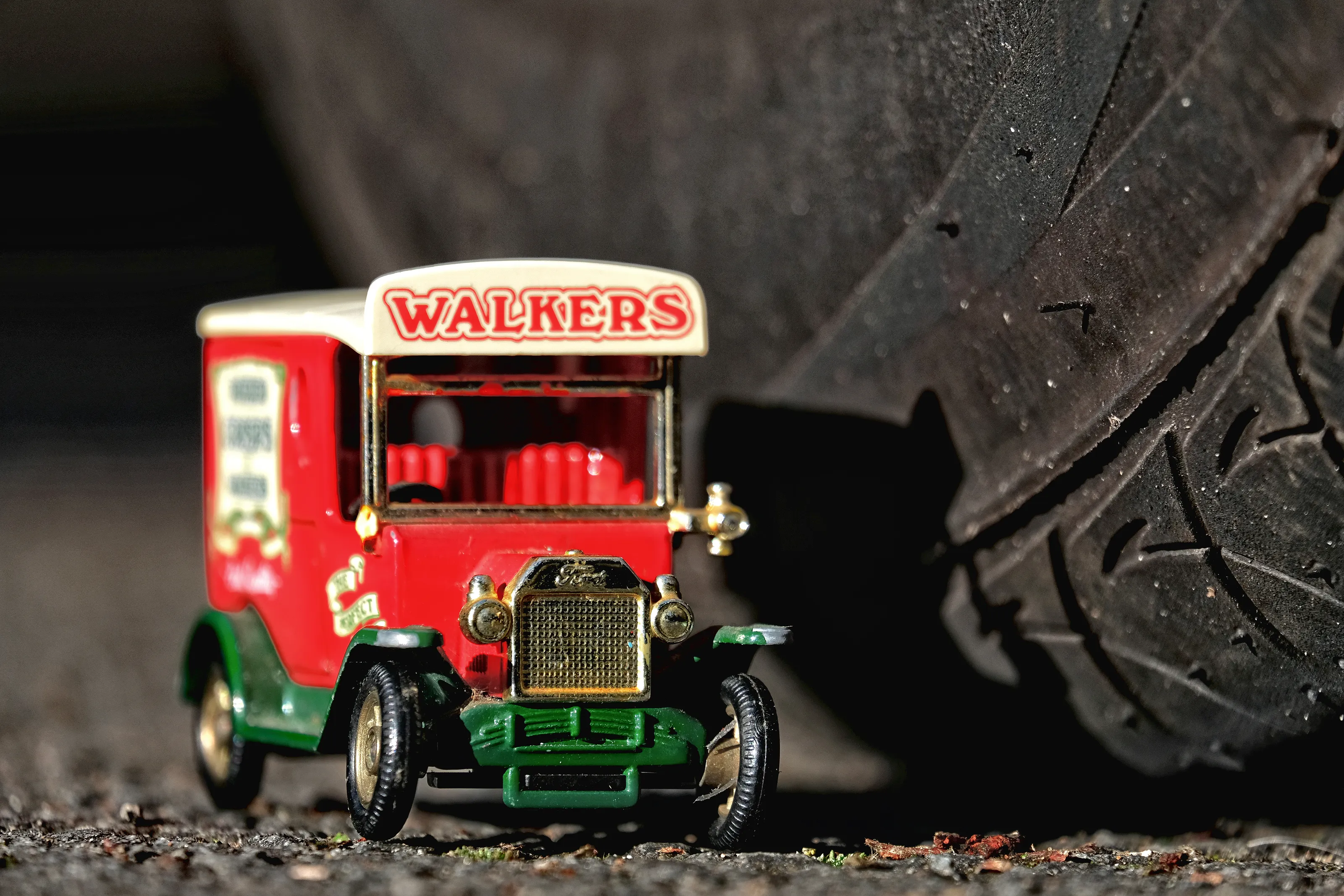One Toy Car Outdoors (in colour)