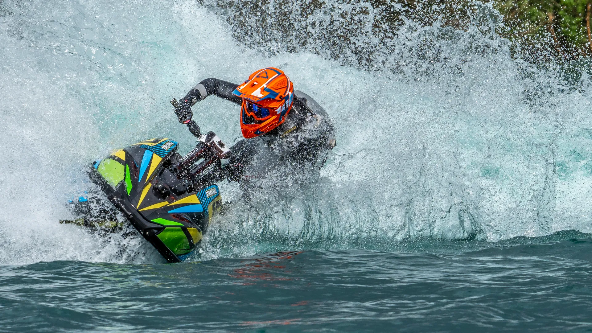 Jet Skis in Action (in colour)