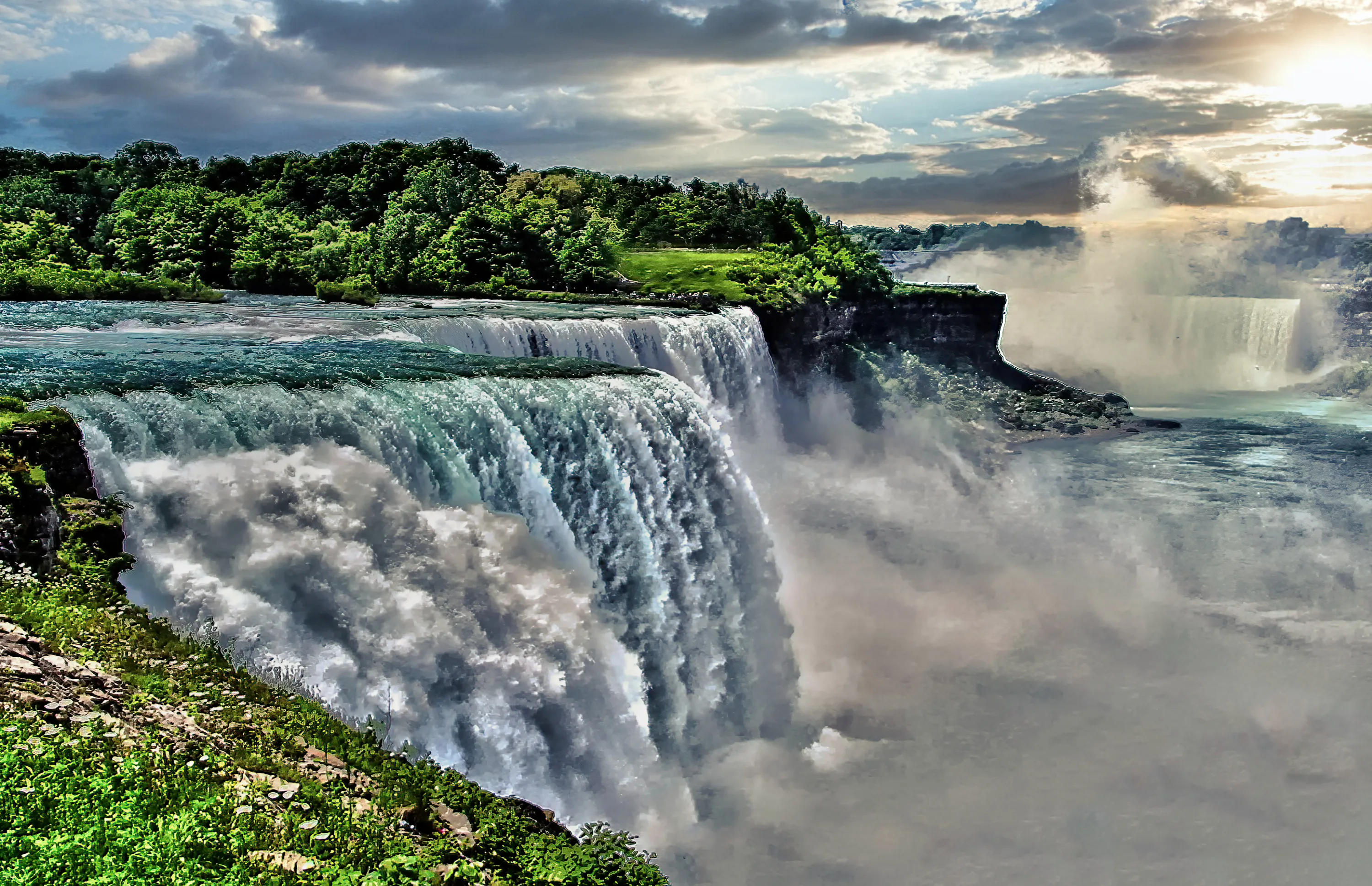 Waterfalls (in colour)