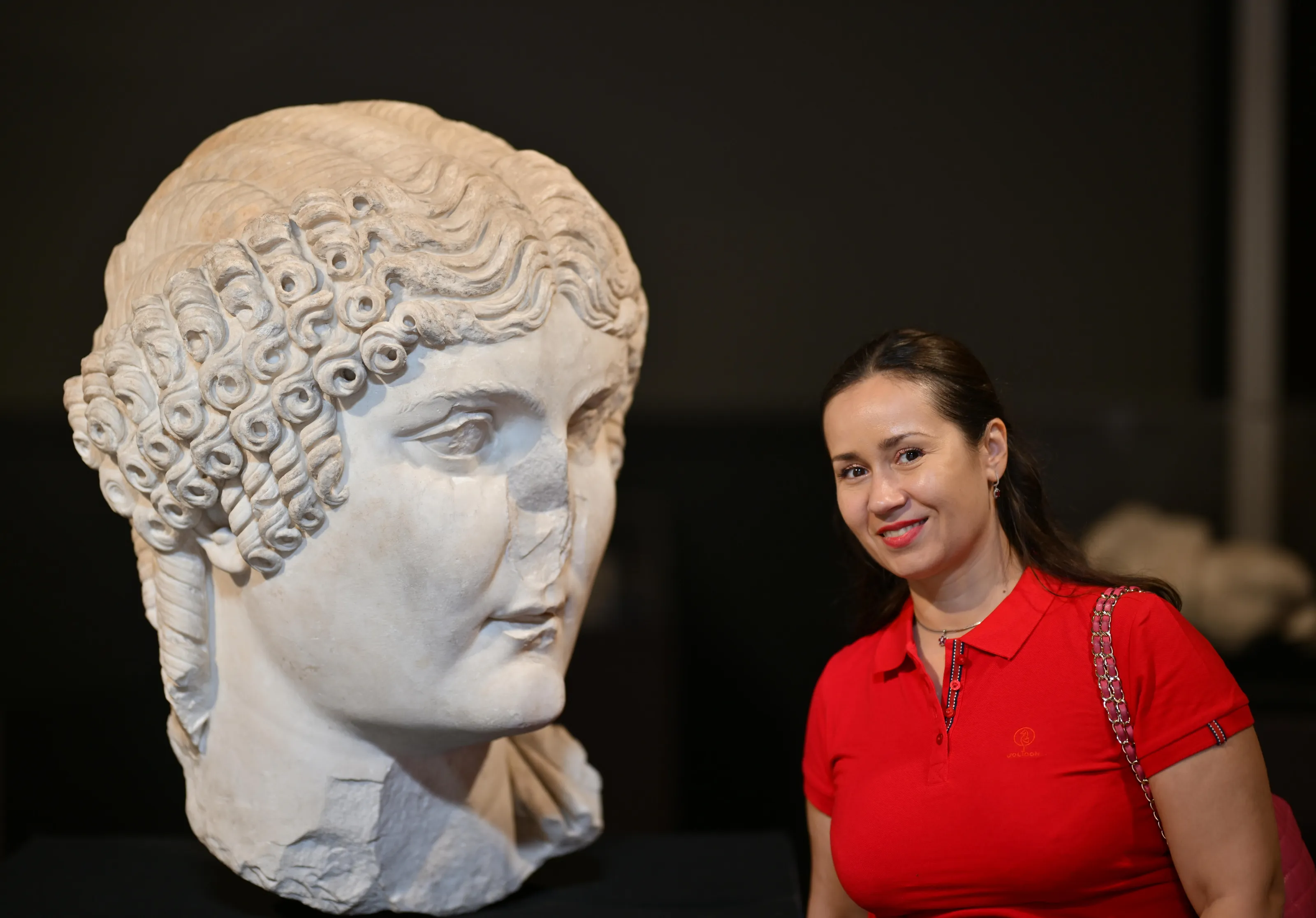People with Statues