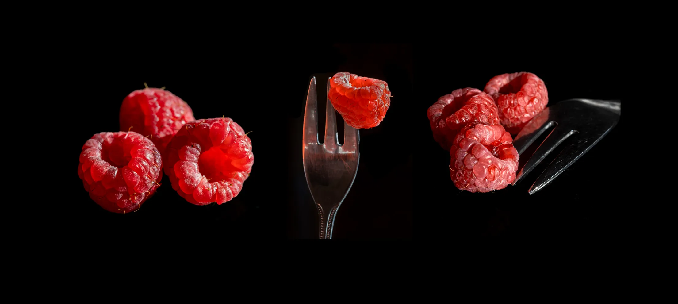 Red Subject on a Black Background