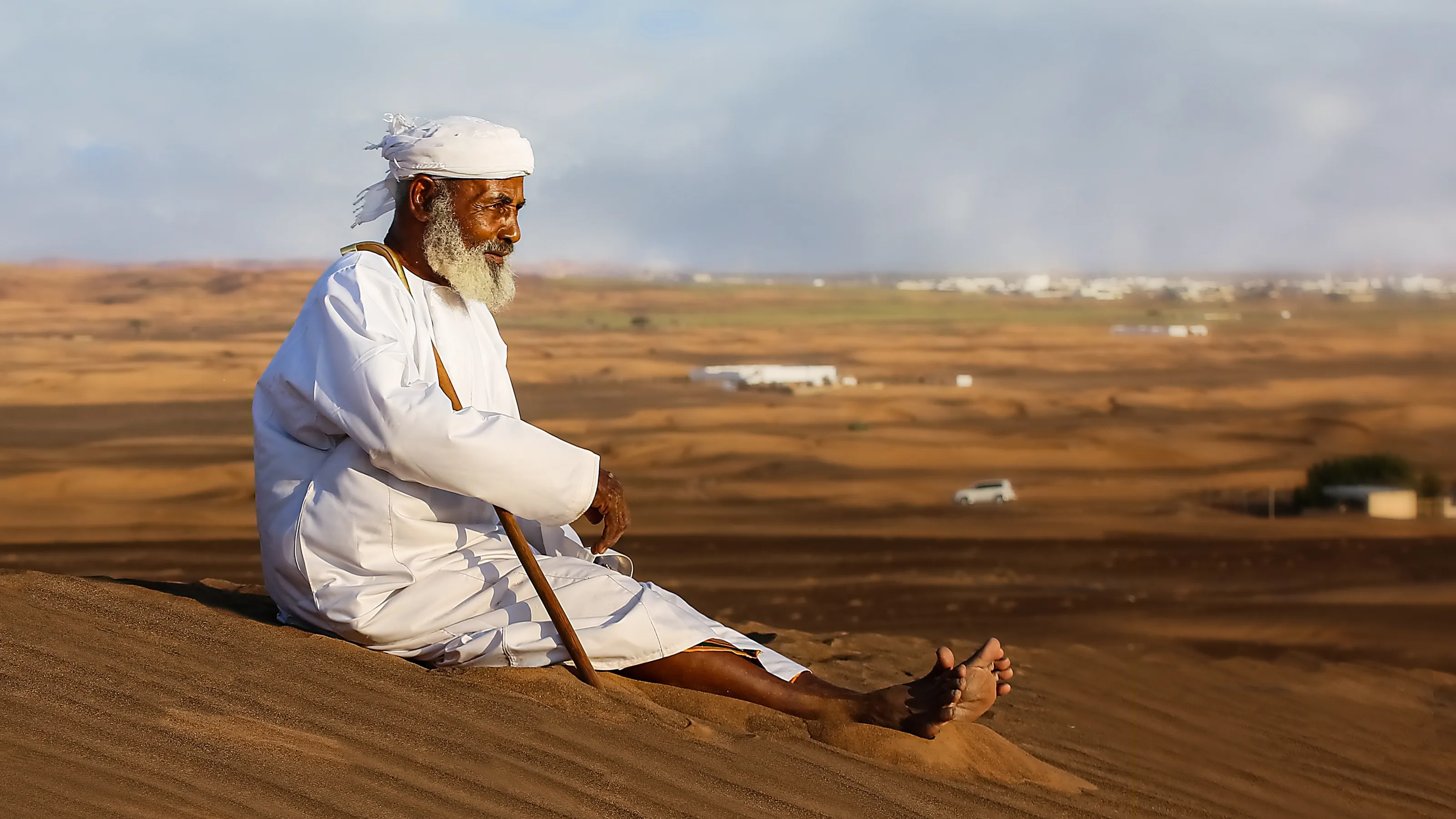 One Person Sitting Alone Outdoors