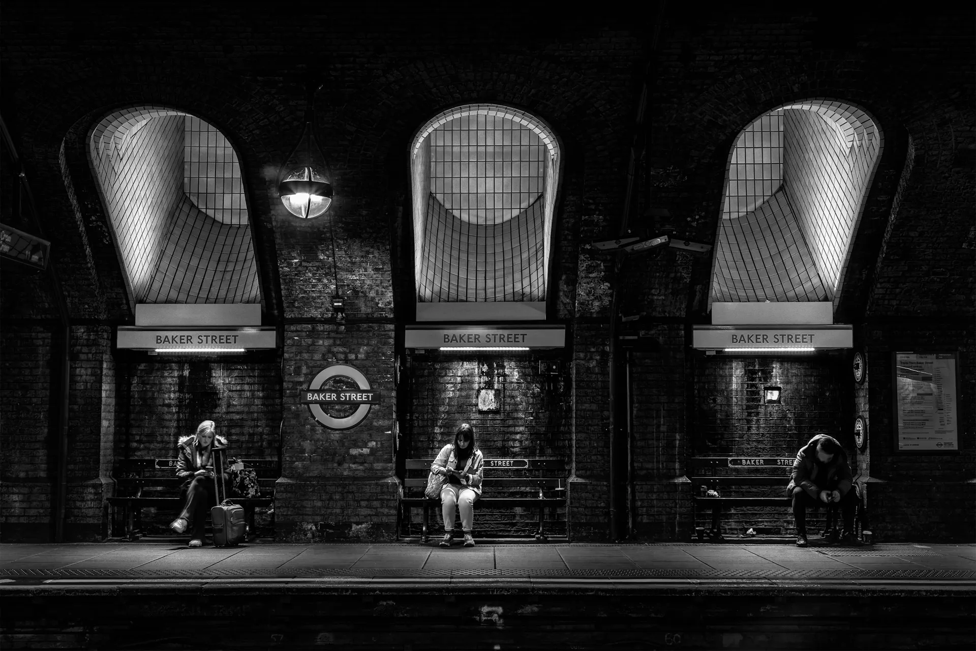 Underground Stations in Black and White