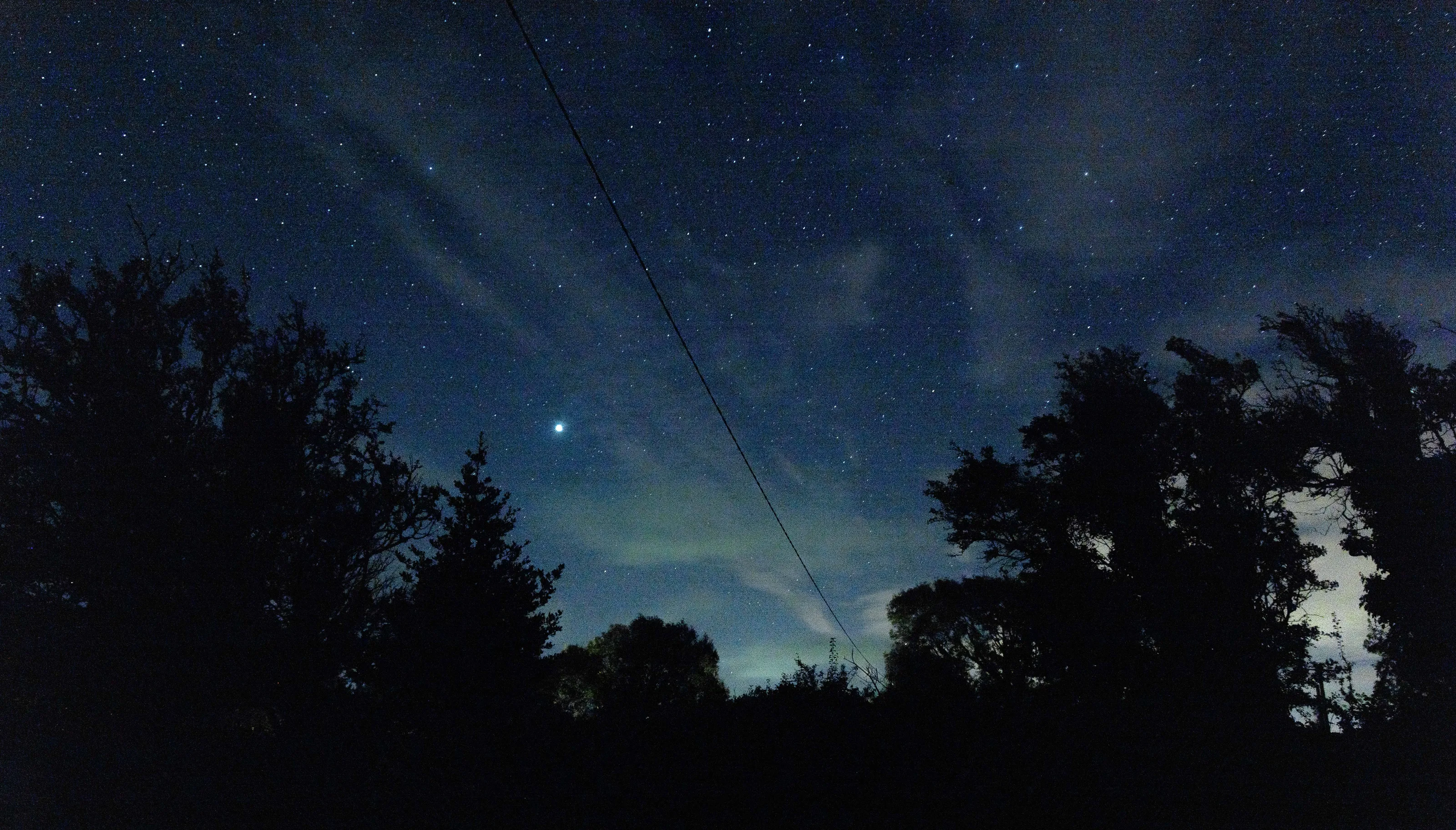The Sky at Night with Landscape (in colour)