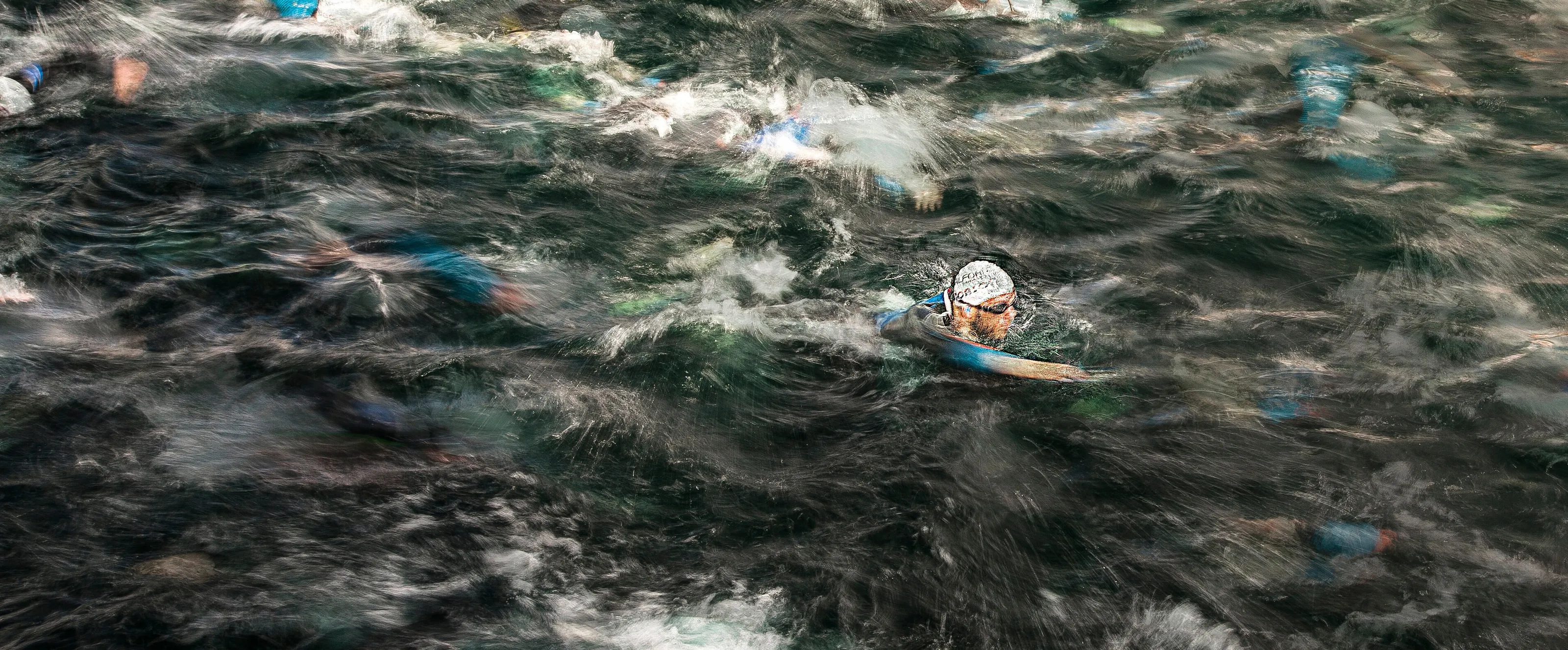 Swimming people