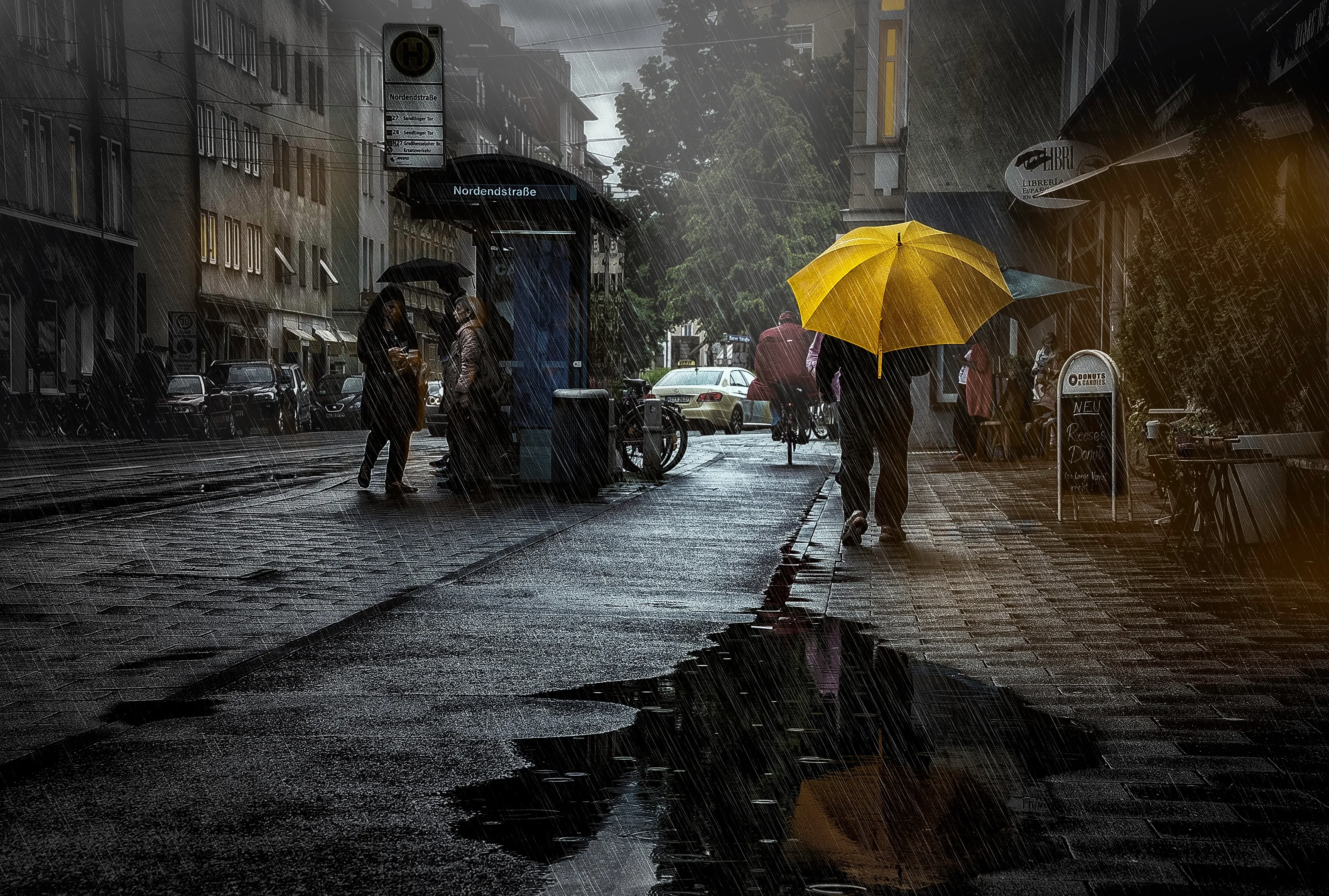 Rain and puddles