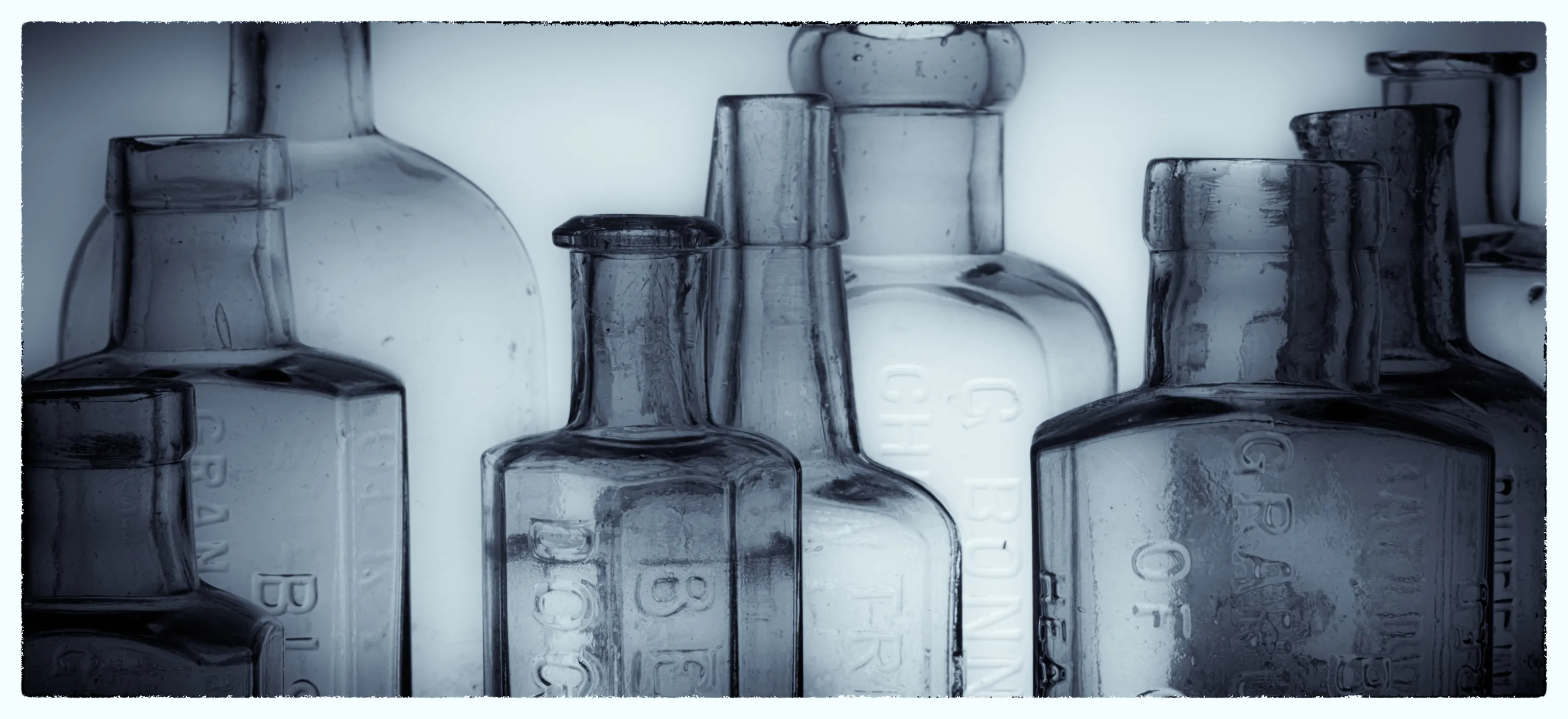 Still life - glass bottles
