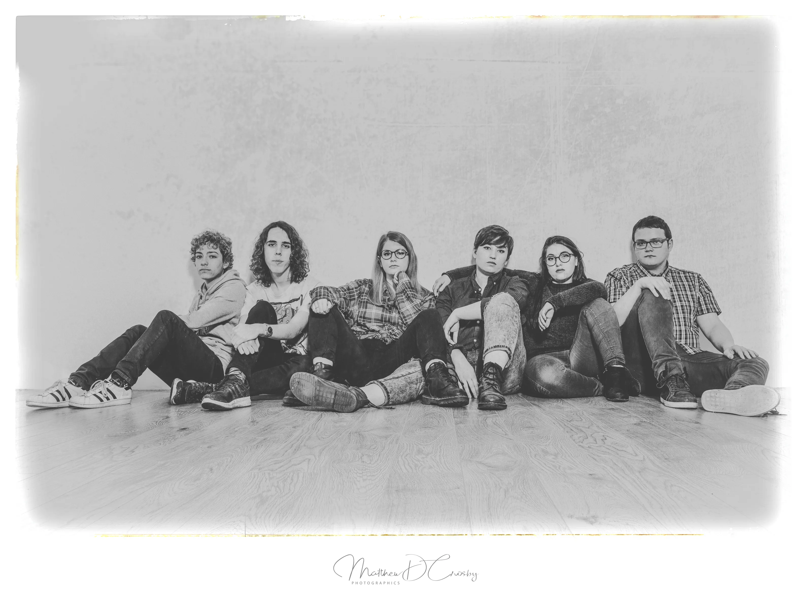 Young people - black and white portraits