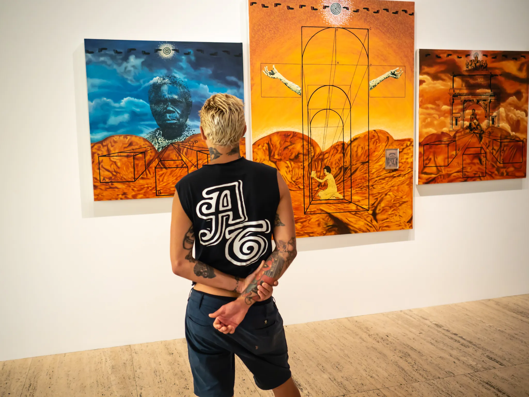 People inside Art Galleries or Museums