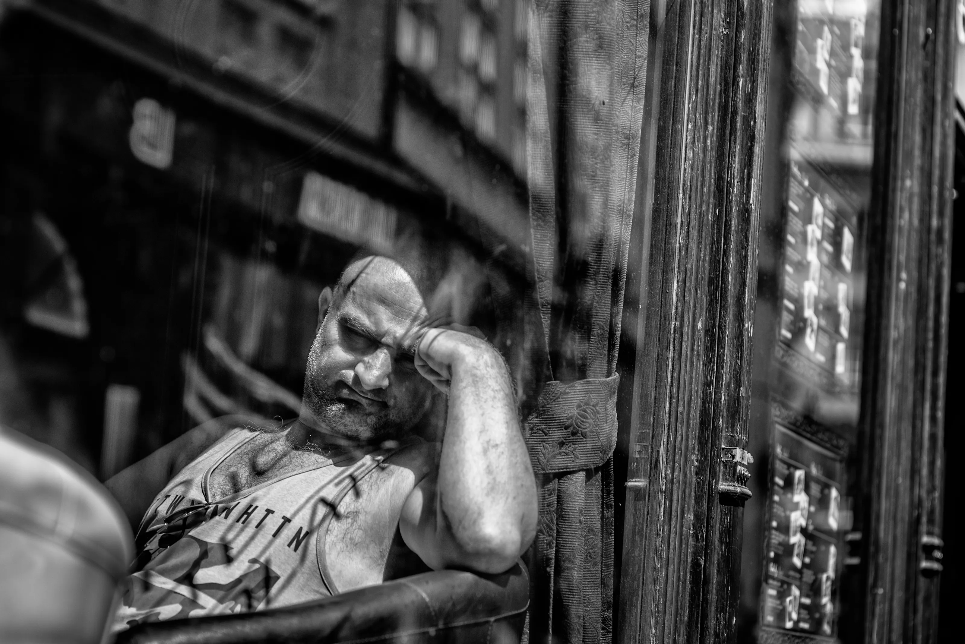 Black & White Street Photography - Through Glass