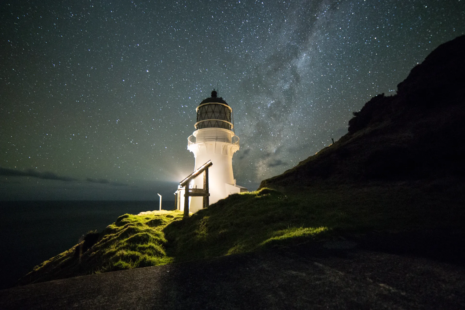 Astrophotography featuring buildings