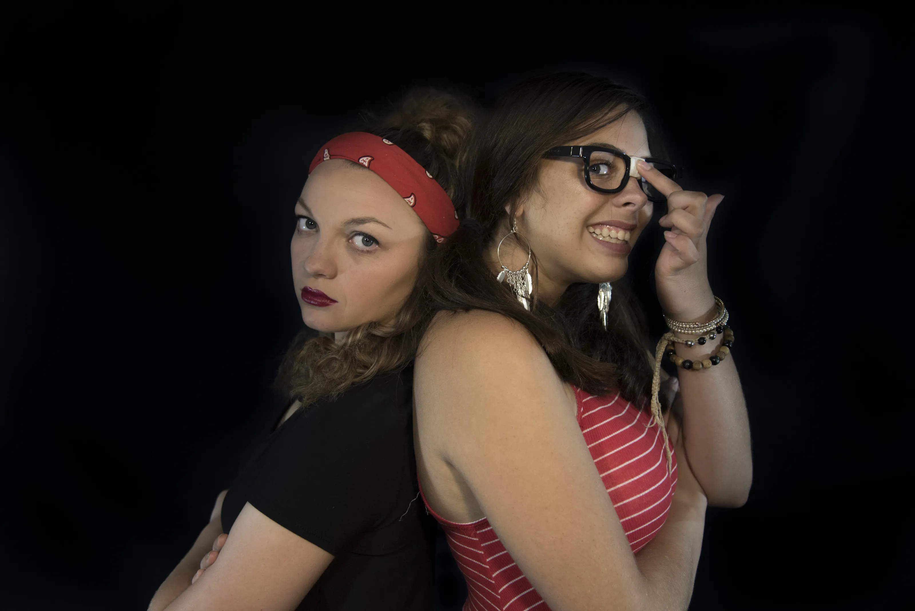 Colour Portraits Against a Black Background