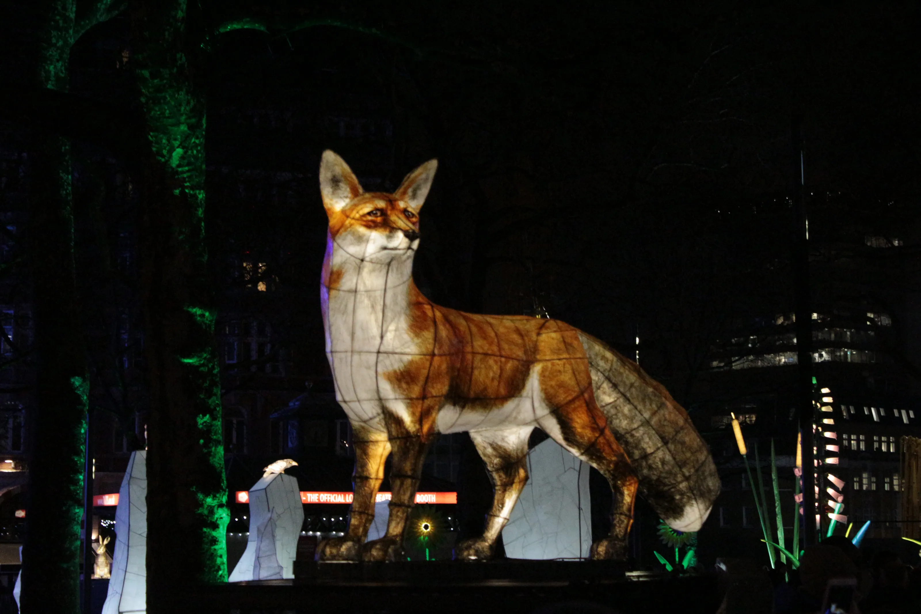 Art Installations Illuminated at Night (in colour)
