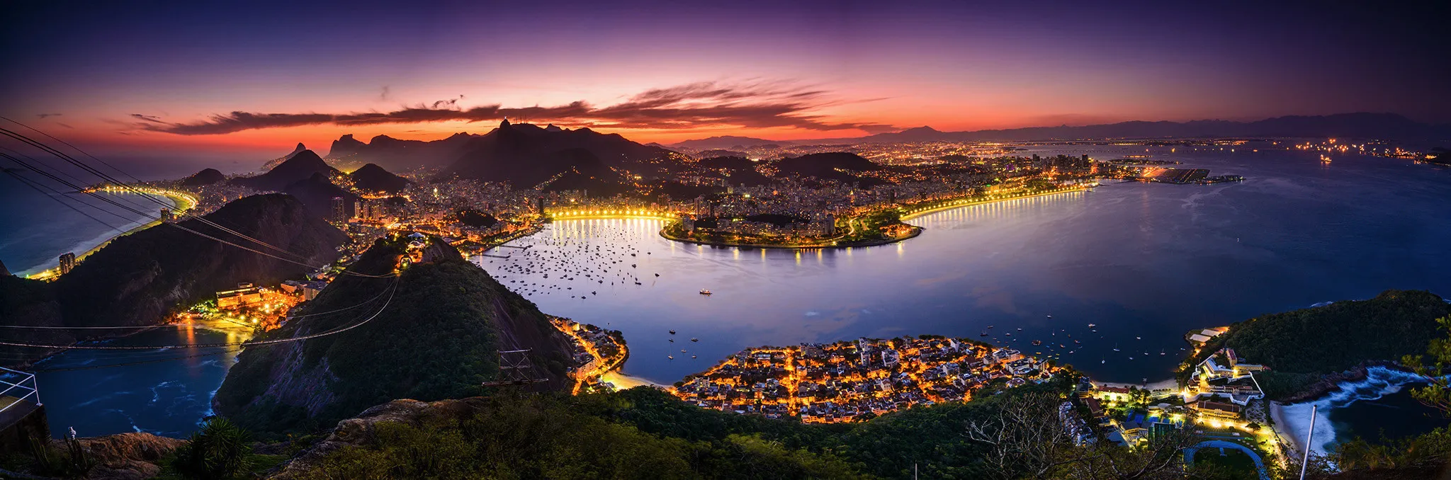 Land, sea and city