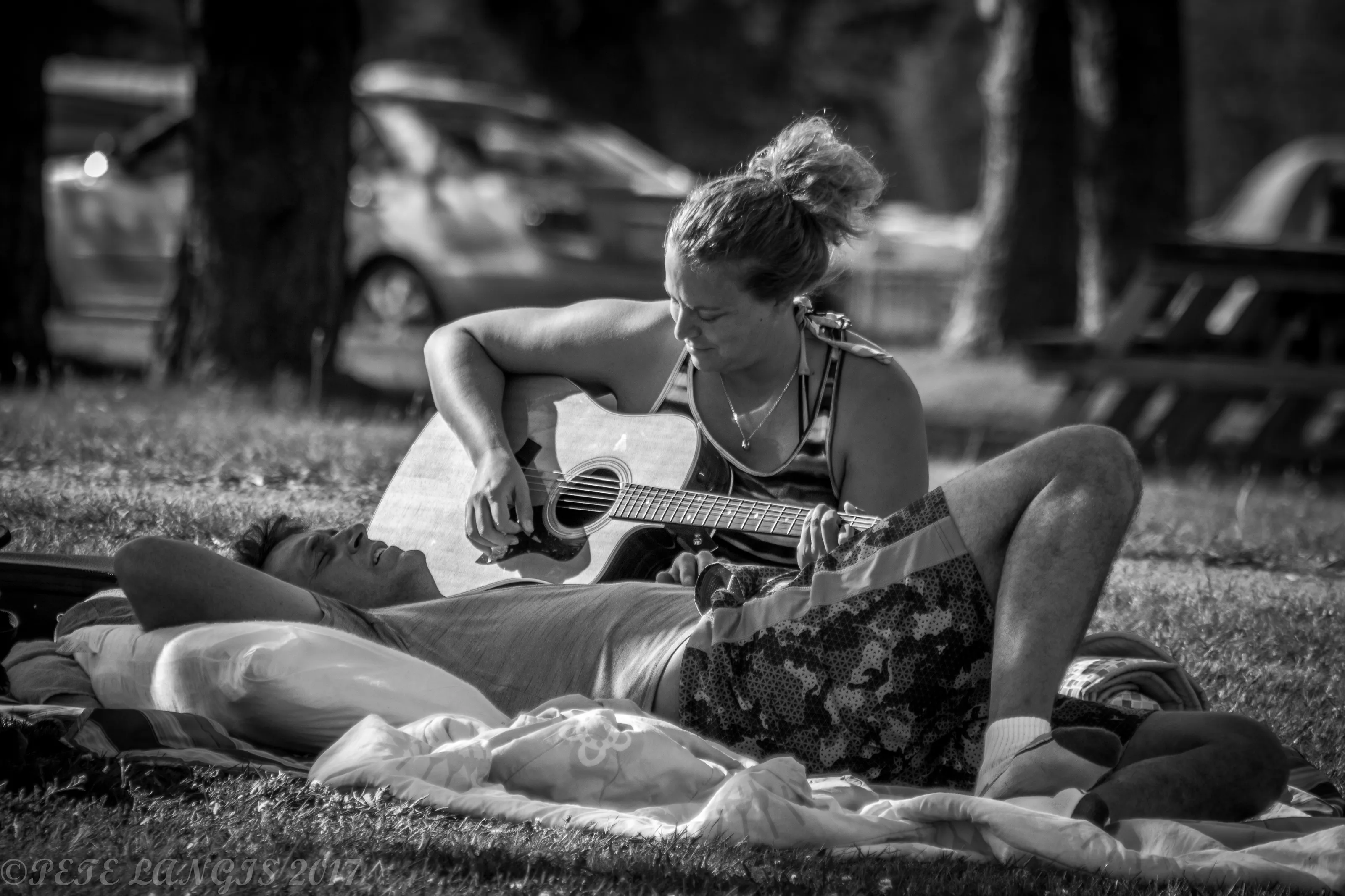 People Enjoying Music