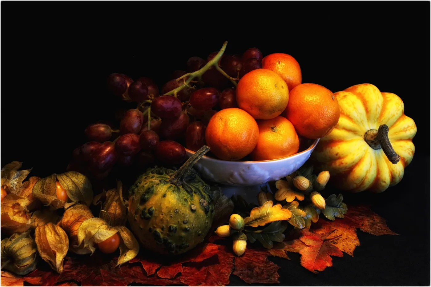 Food Against a Dark Background
