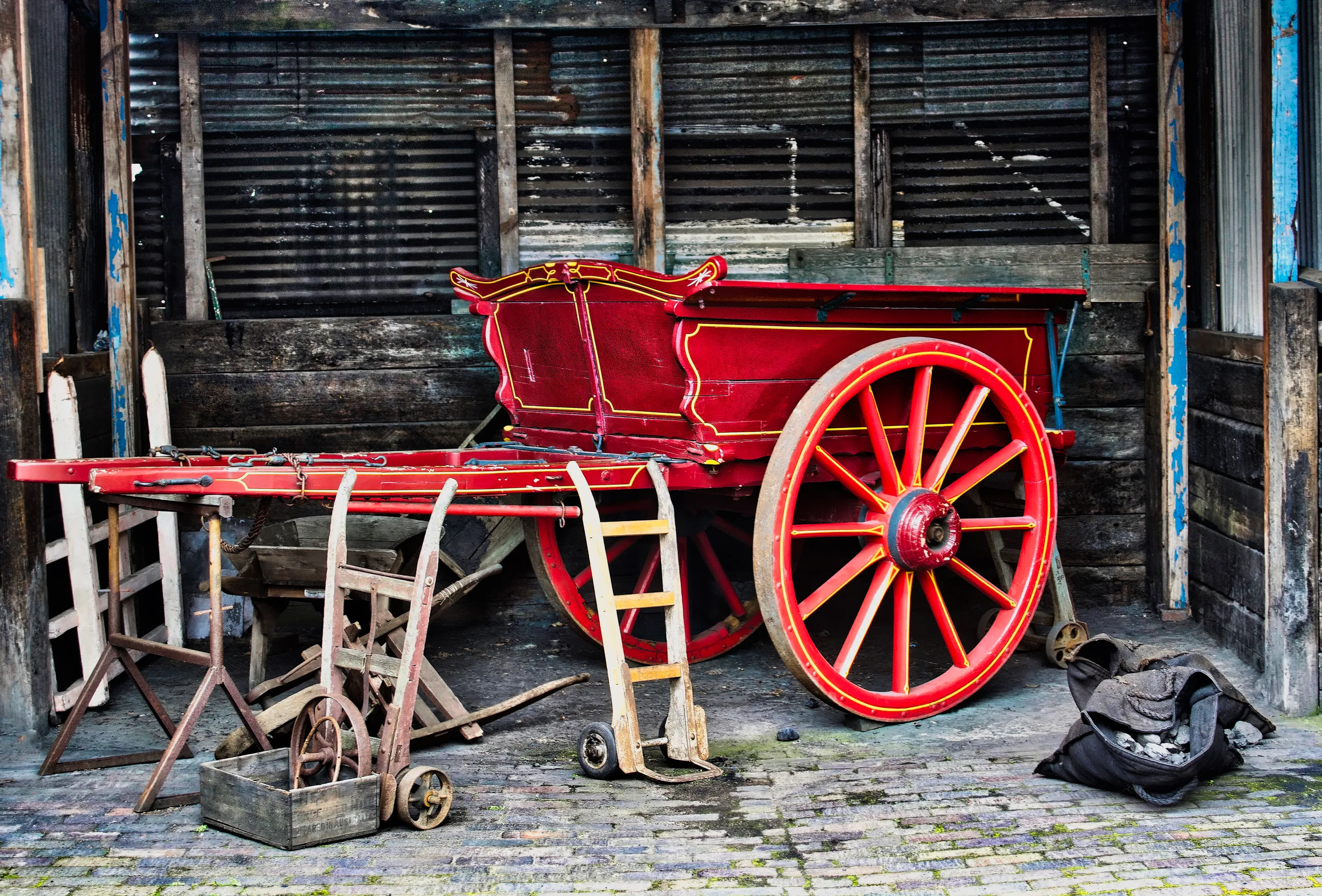 Wooden Wagons and Carts