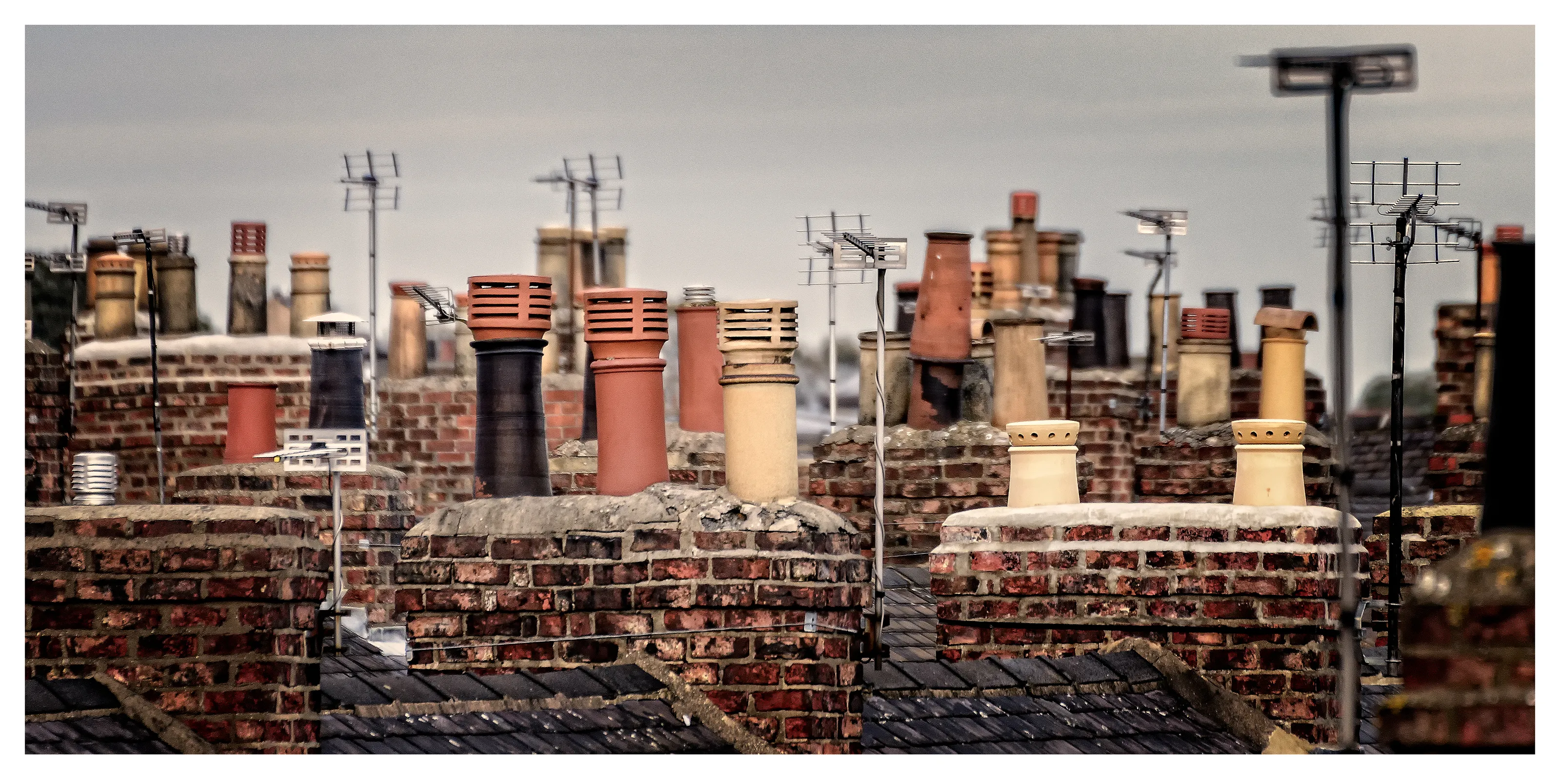 Chimneys on a Roof