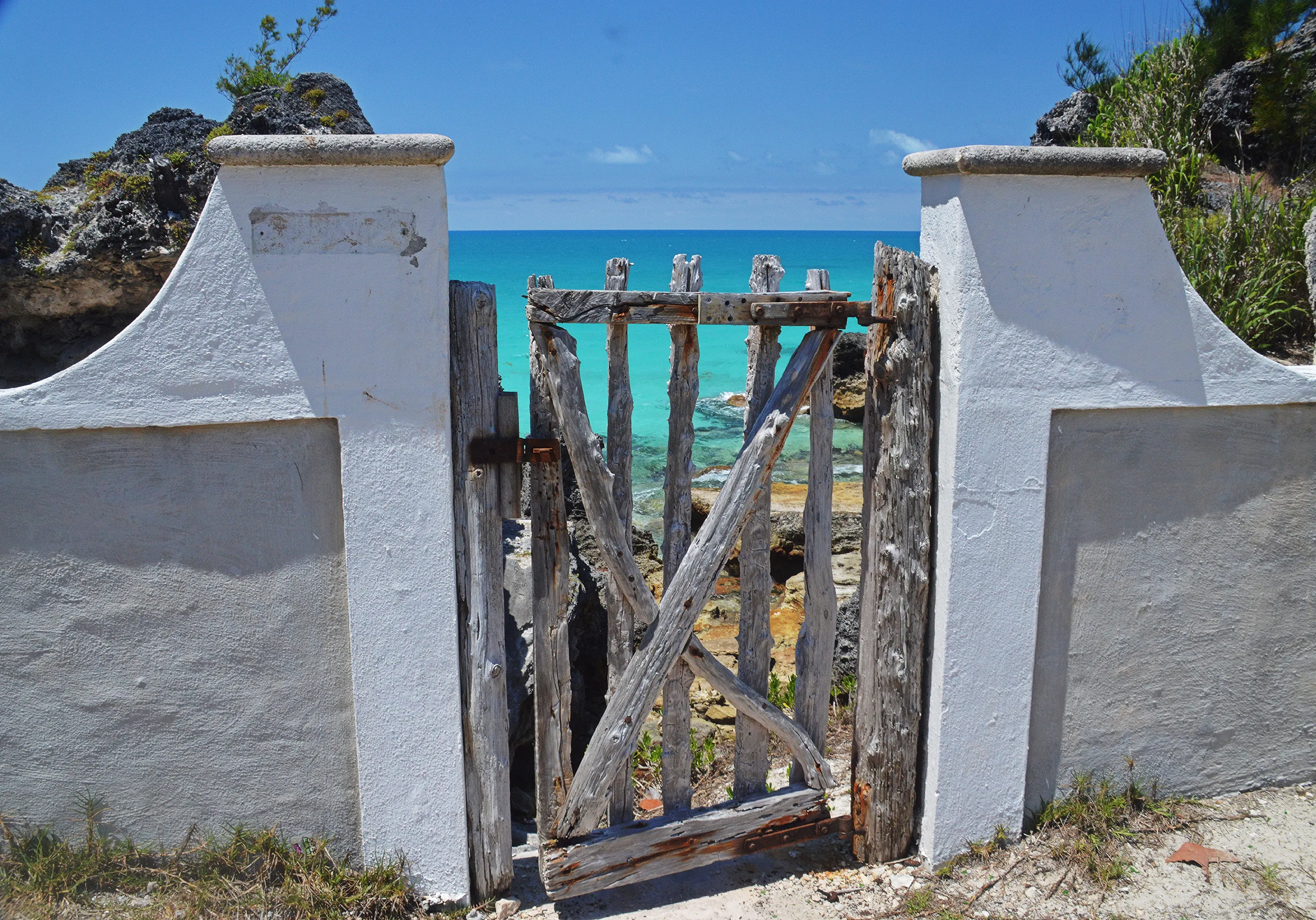 Closed Gates with the View Through the Gate