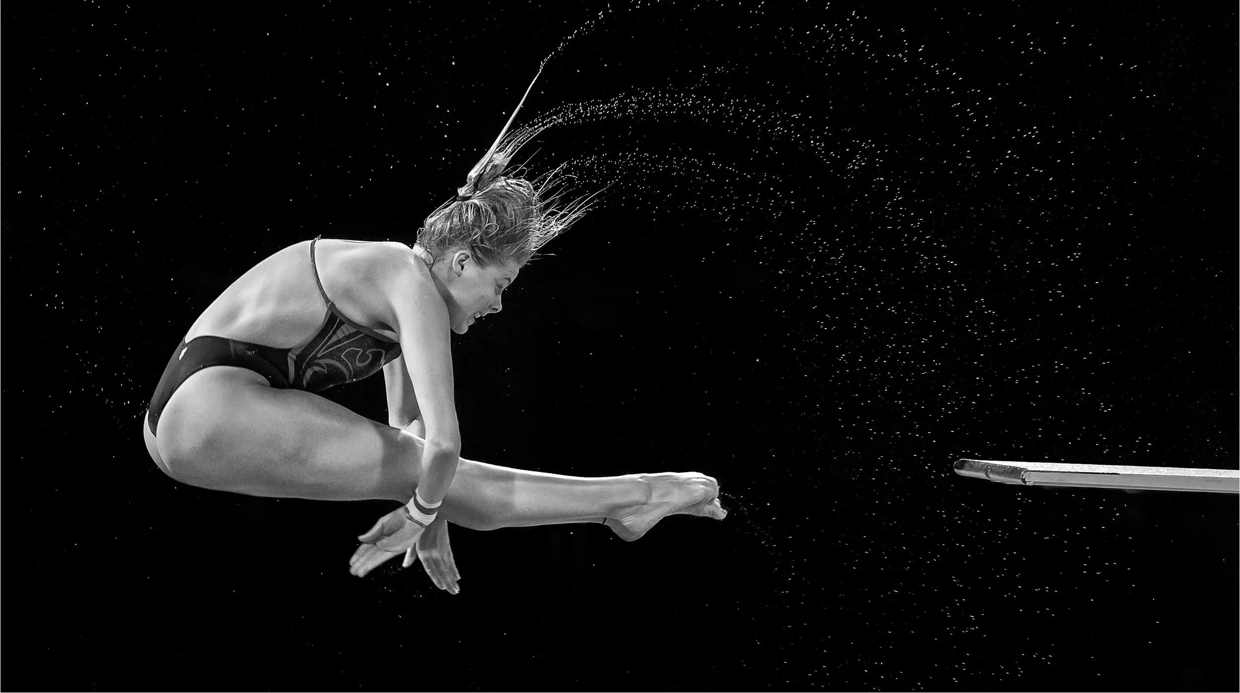Black and white sport photography