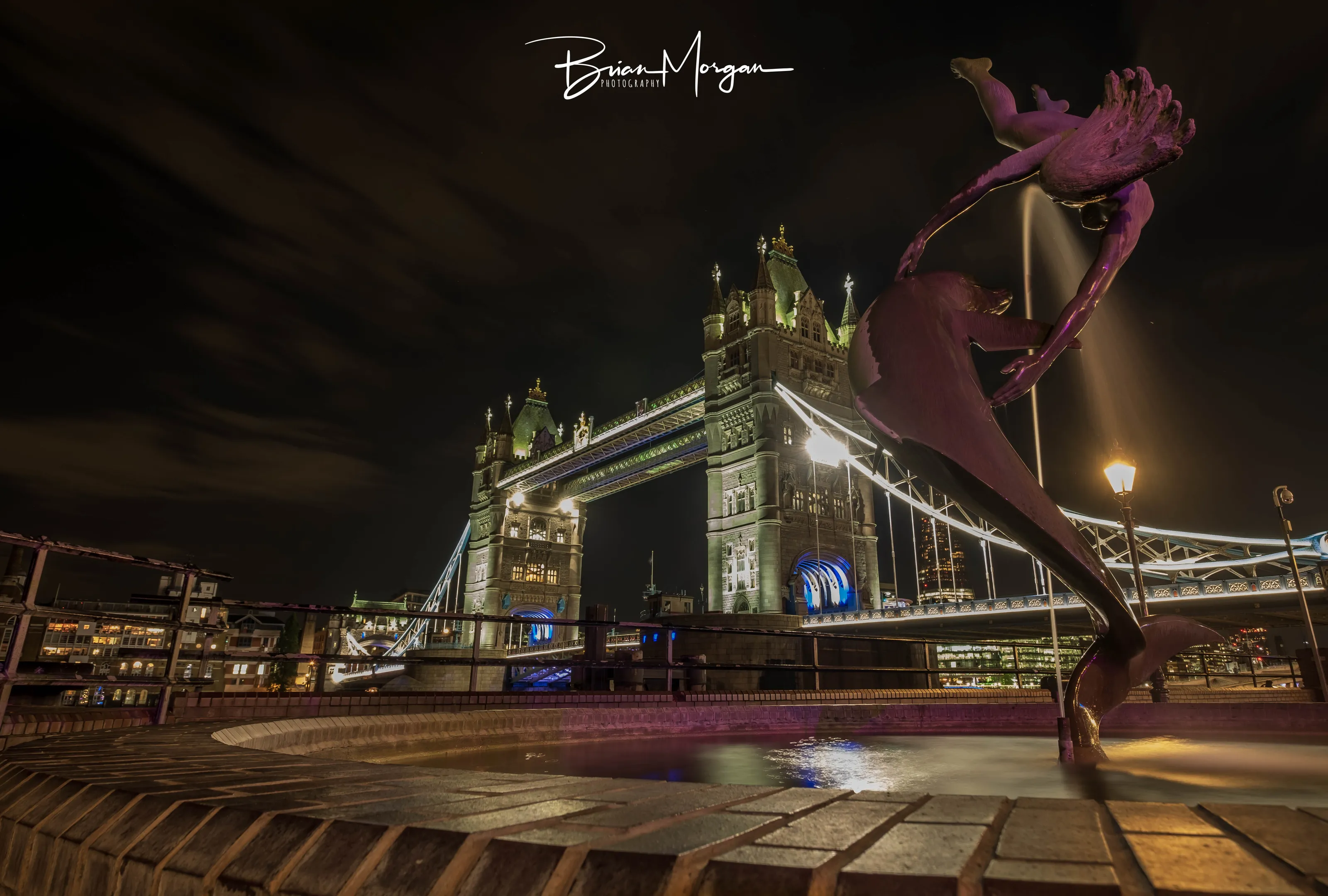 Bridges Lit Up at Night