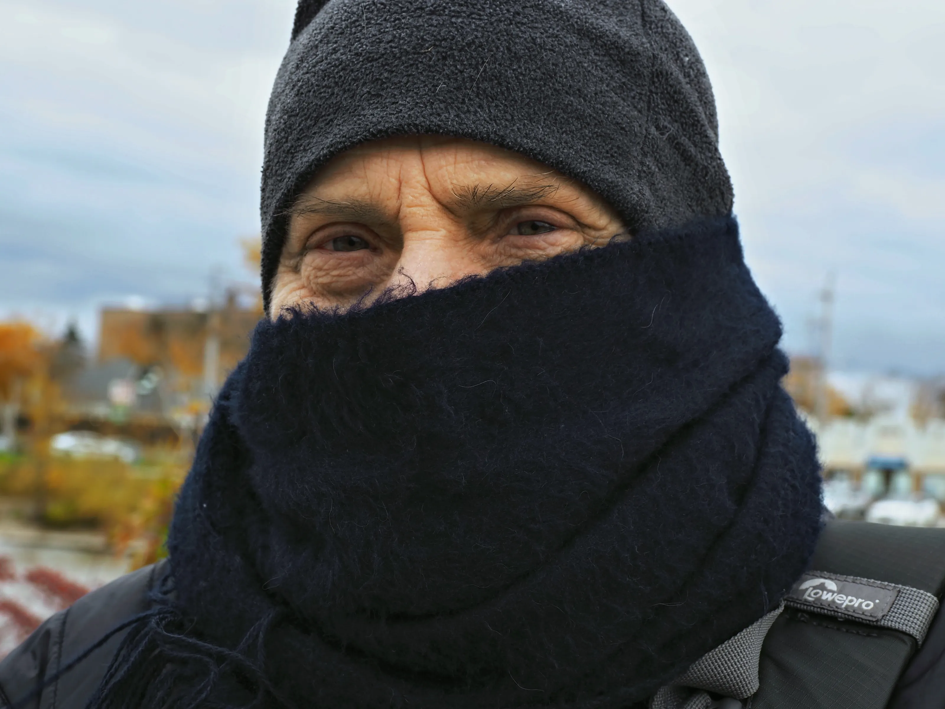 People Keeping Warm in Cold Weather
