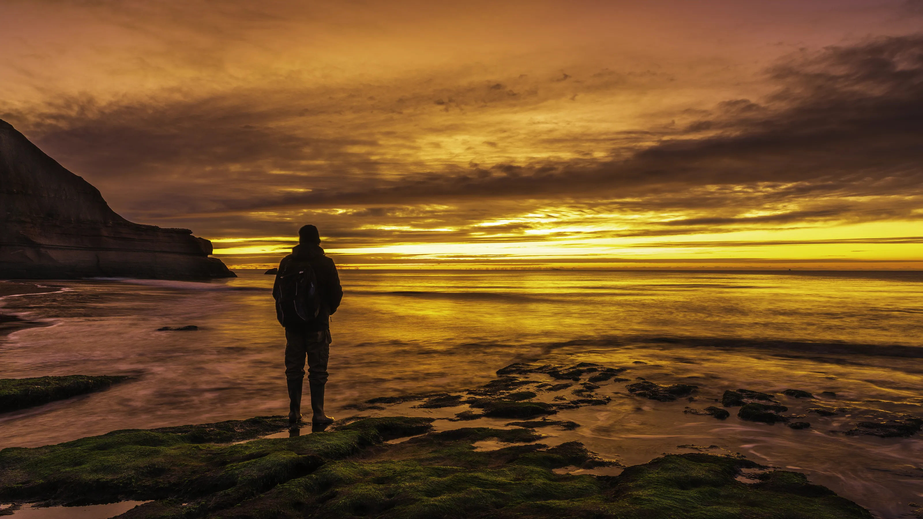 People Watching the Sunrise or Sunset