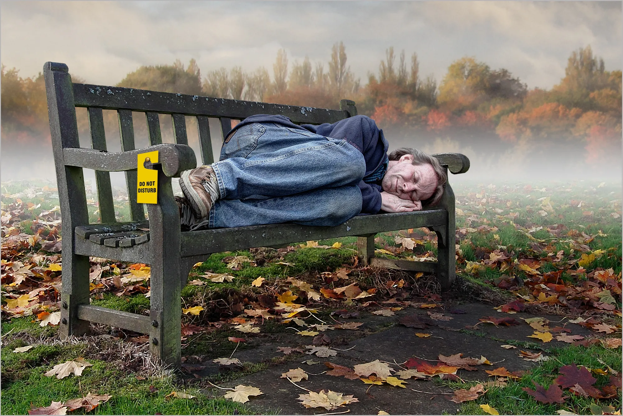 Outside Benches with People