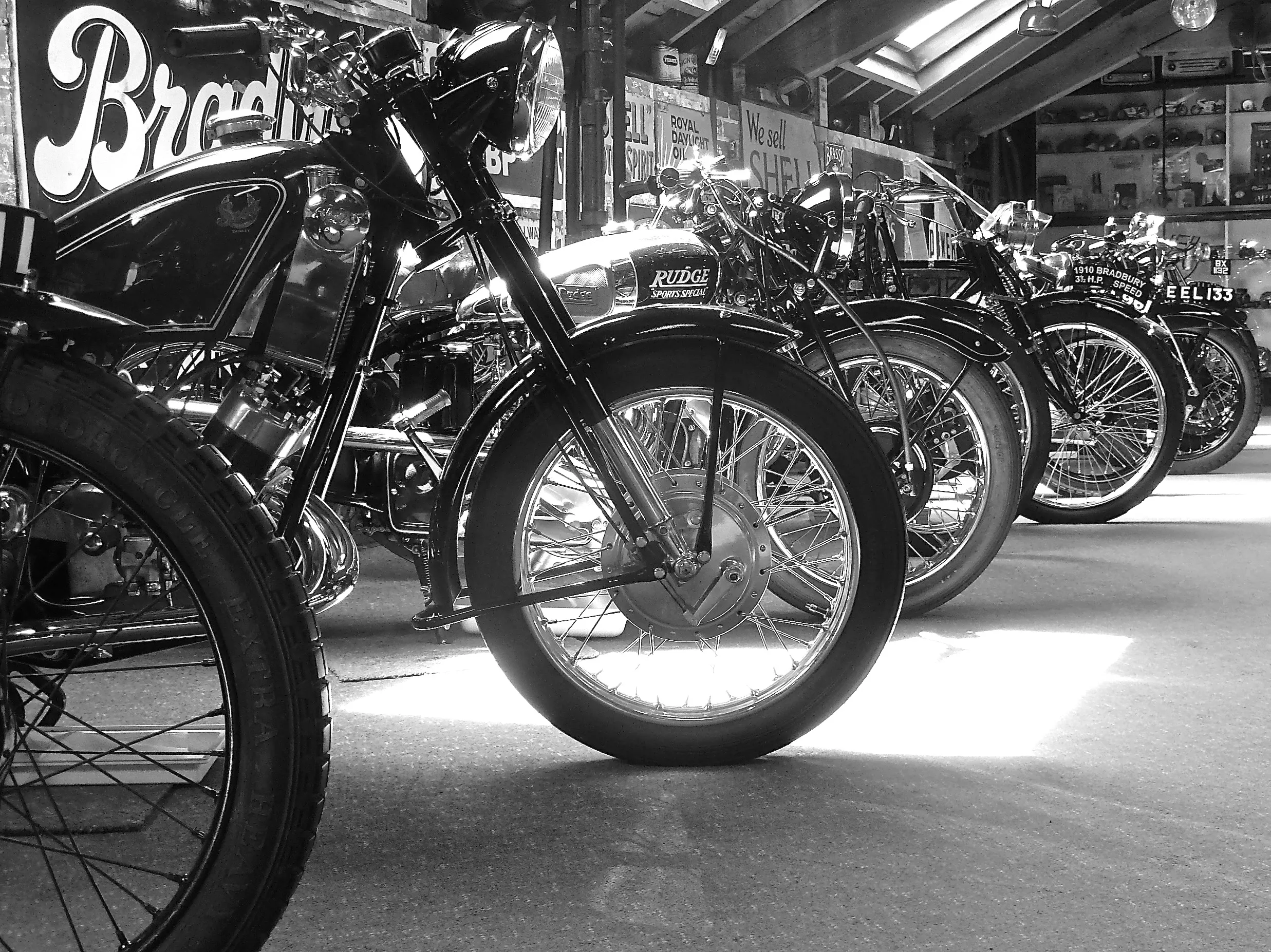 Motorcycles Inside a  Museum (No Wrecks)