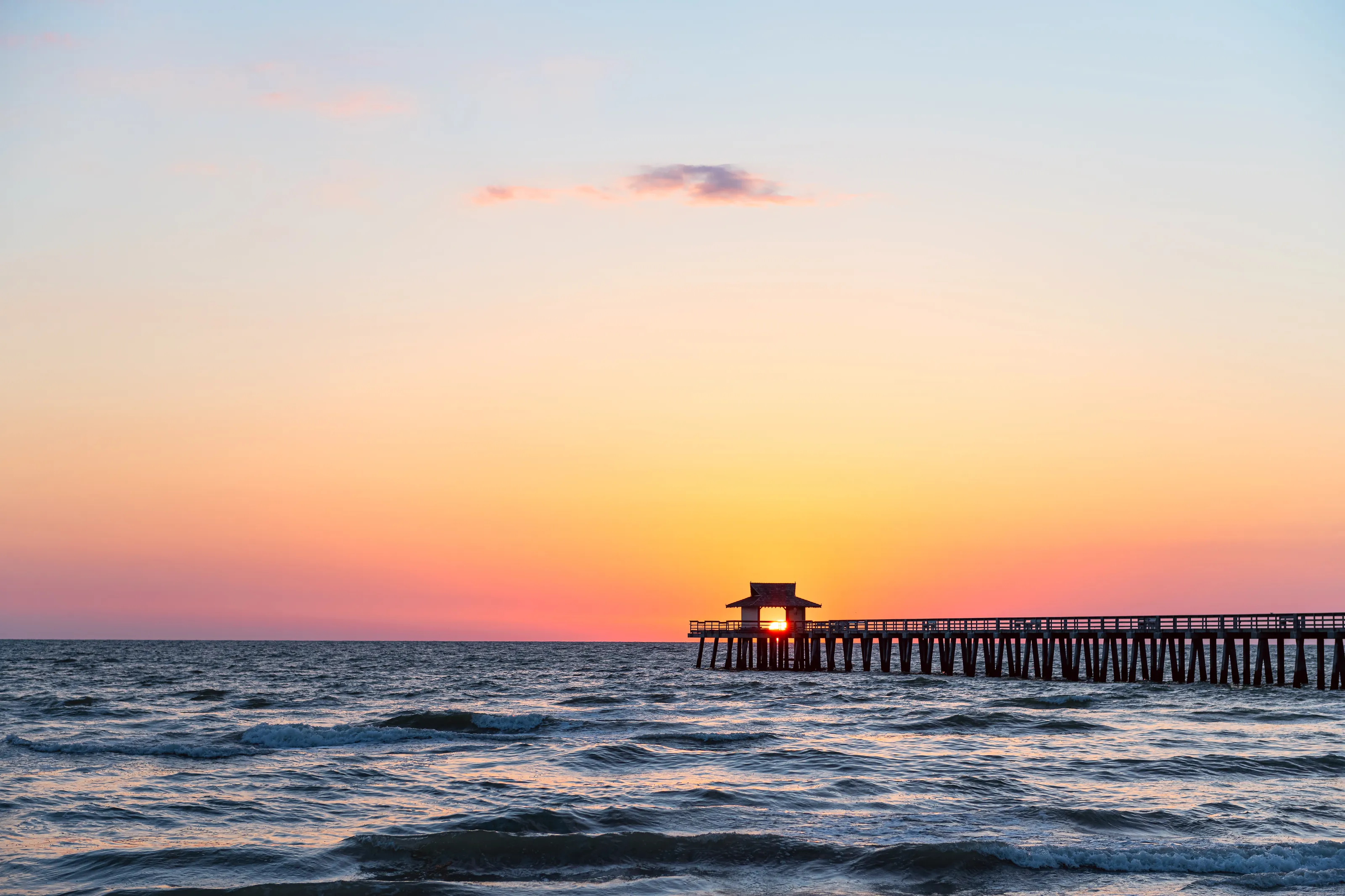 Piers at Sunset or Sunrise (in colour)