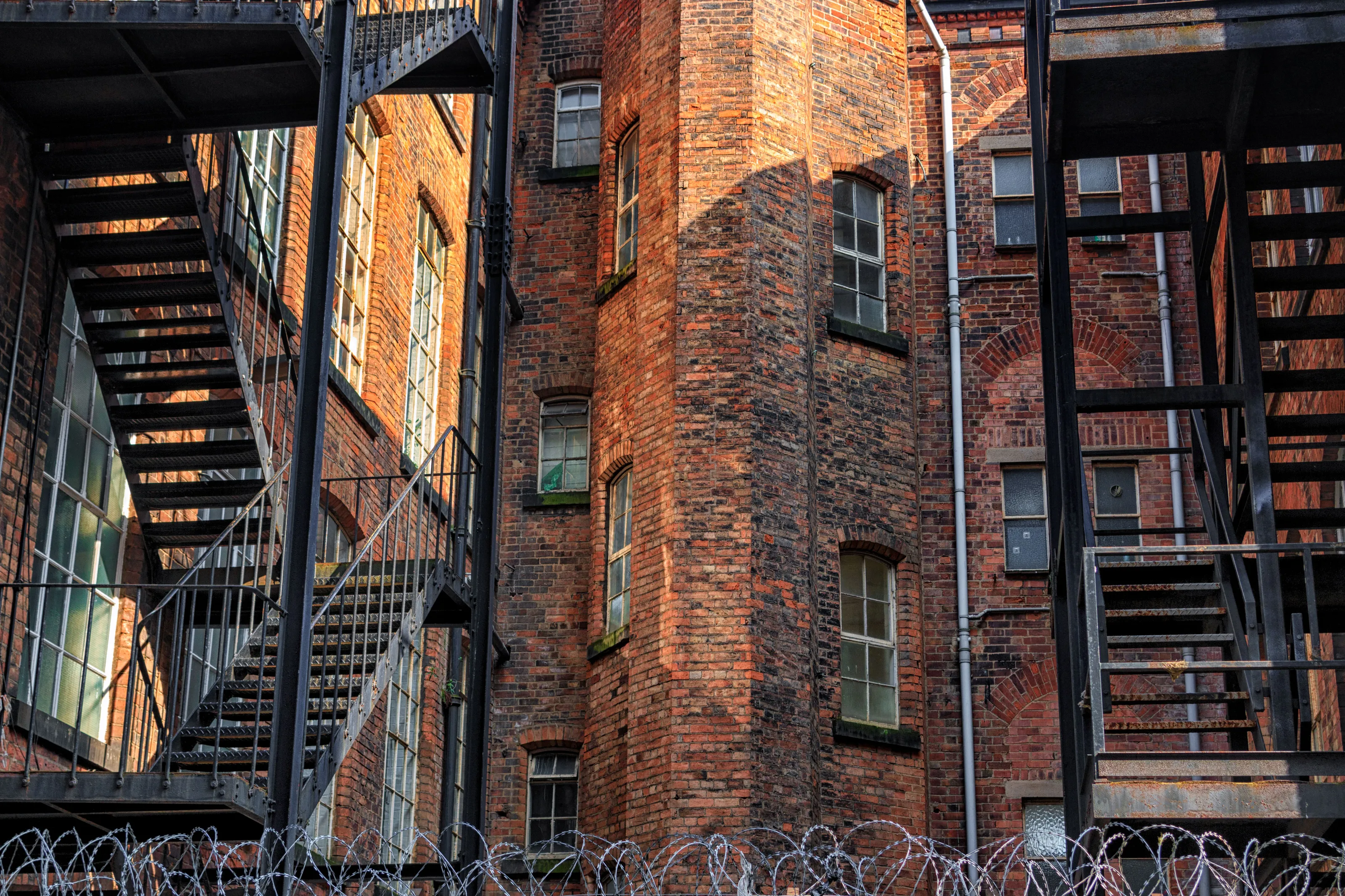 Fire Escapes Attached To Buildings