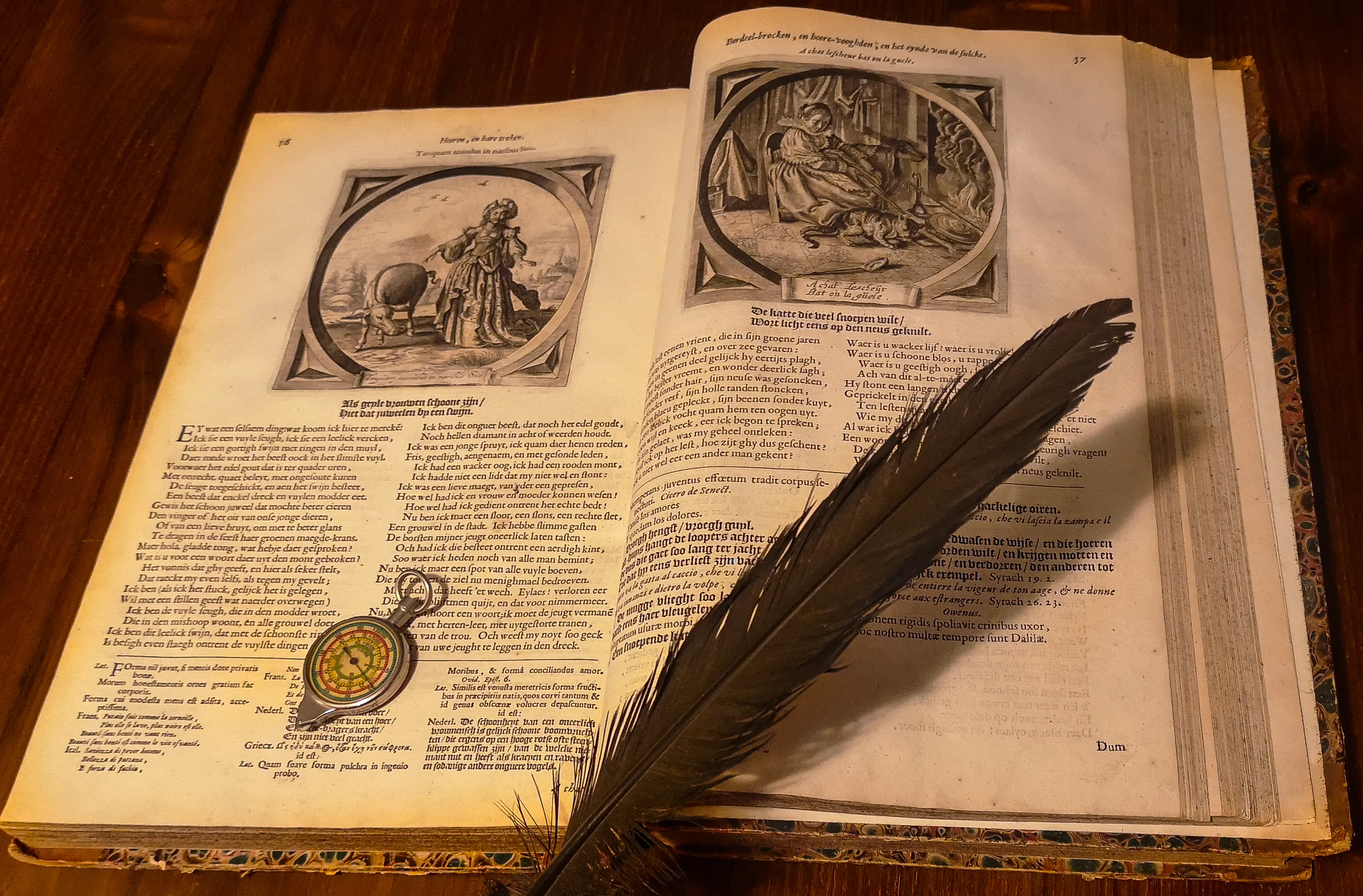 Open Books With Visible Pages