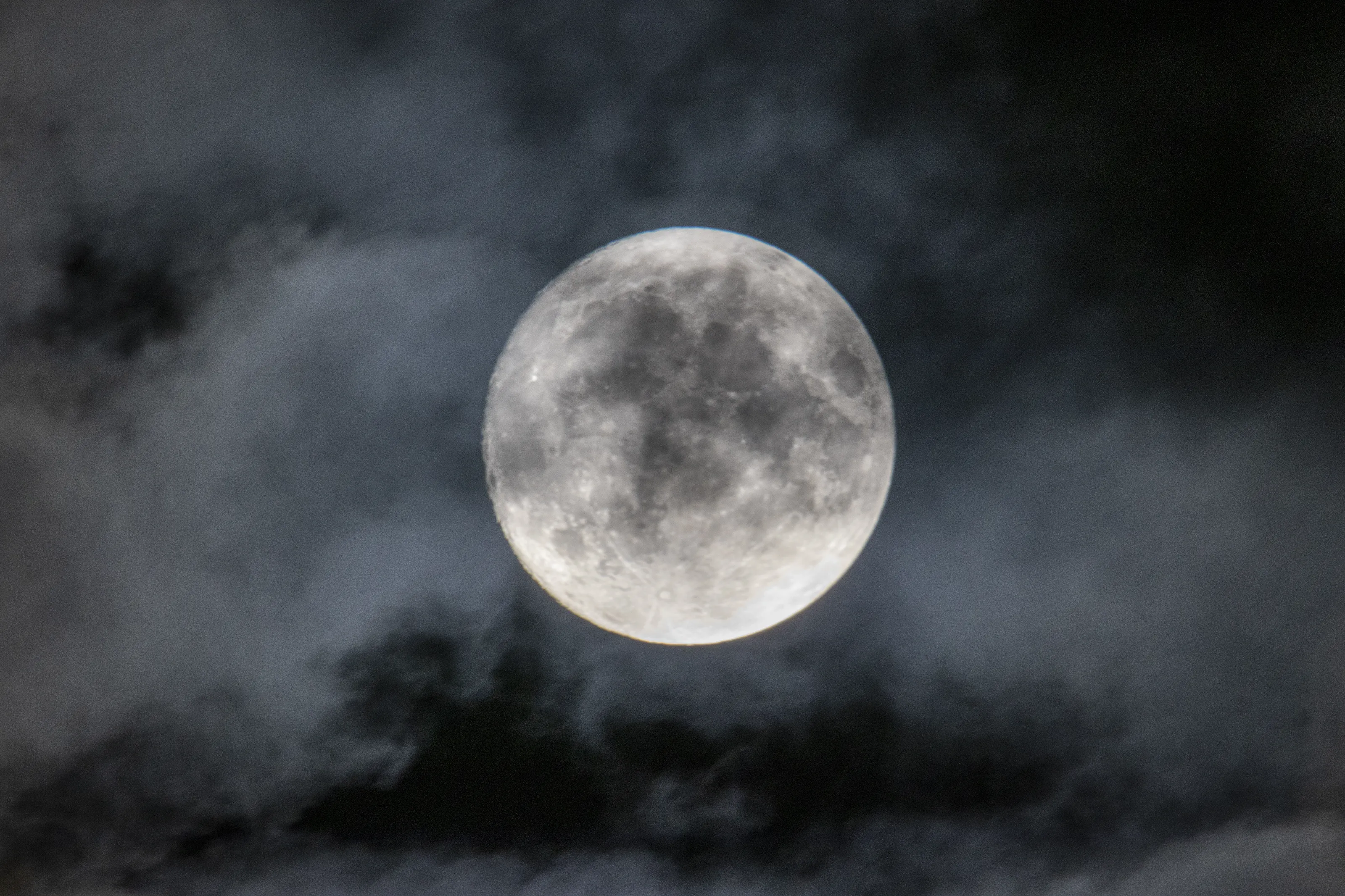 The Moon With Clouds