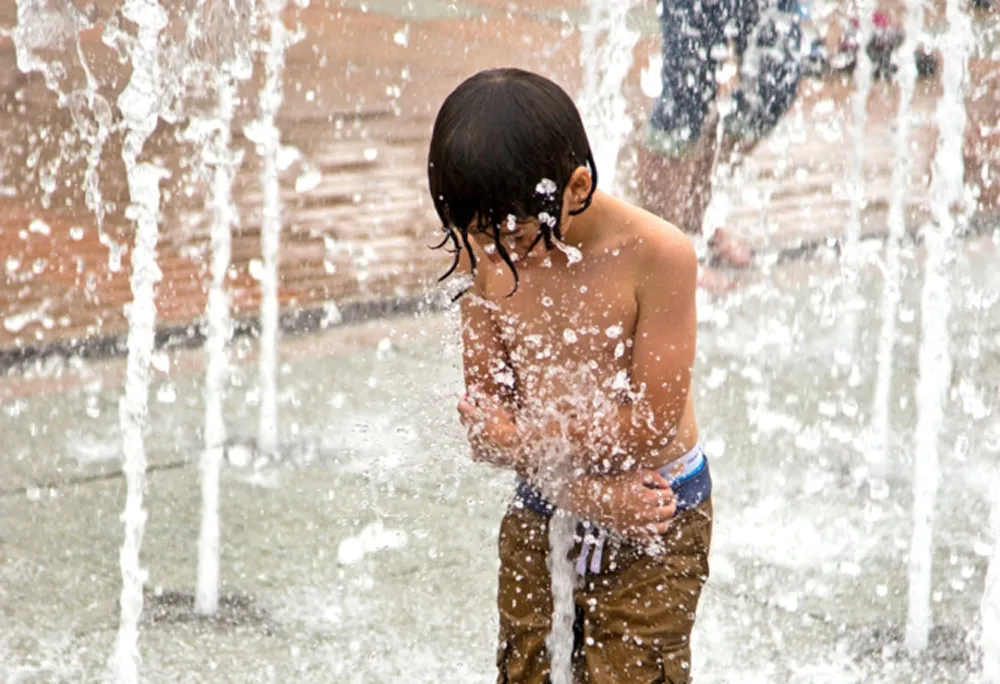 Children Playing in Water (Outdoors)